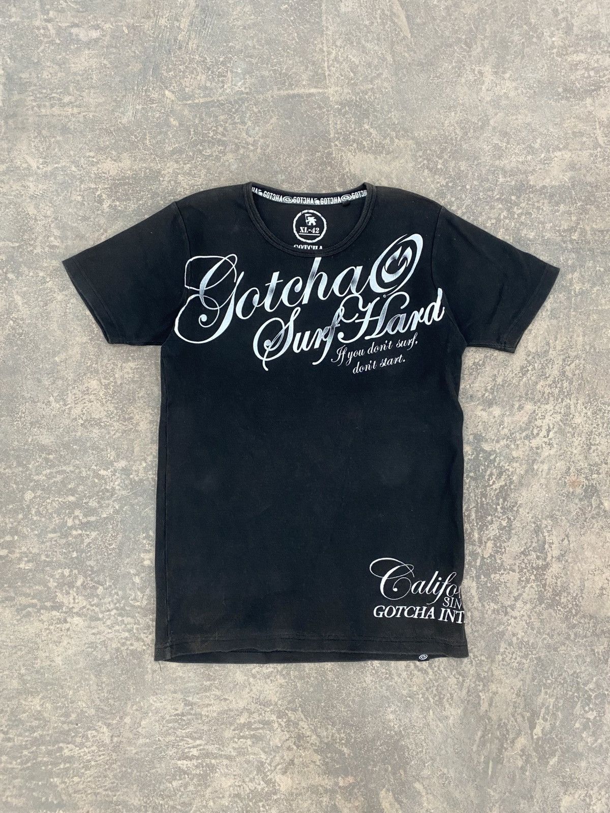 Gotcha Poem Wording Knit 90s Stretchable Lgb Punk