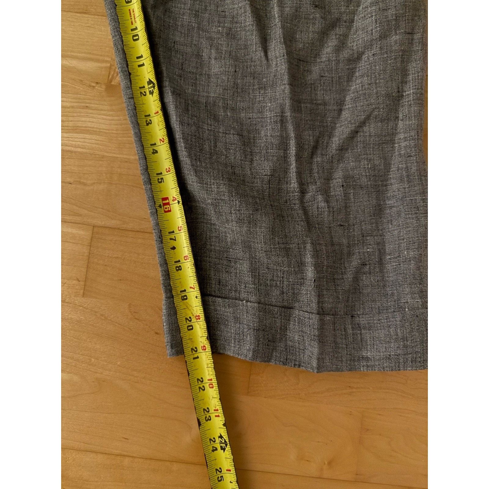 Michael Kors Michael Kors Collection Linen Cropped Trousers Pants Grey 8 Size 30" / US 8 / IT 44 - 4 Thumbnail