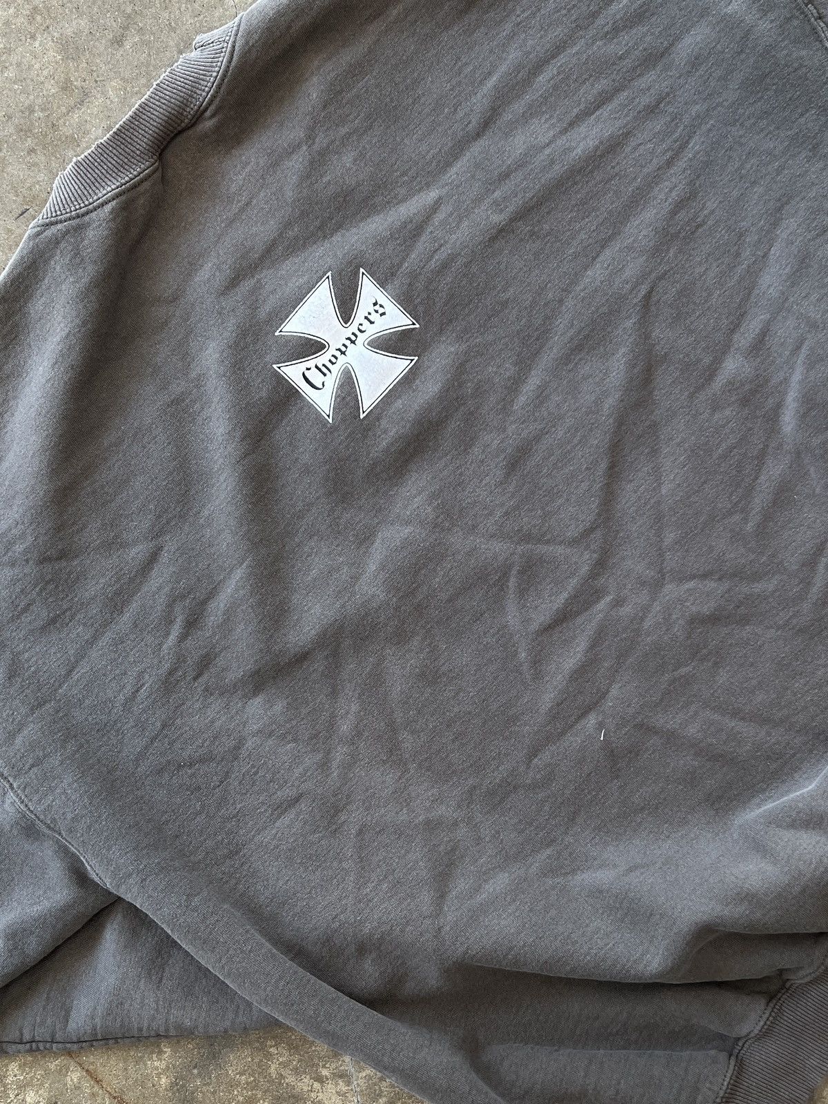 West Coast Choppers Vintage 2000s Choppers Motorcycle Skull Cross Crewneck XL Size US XL / EU 56 / 4 - 4 Thumbnail