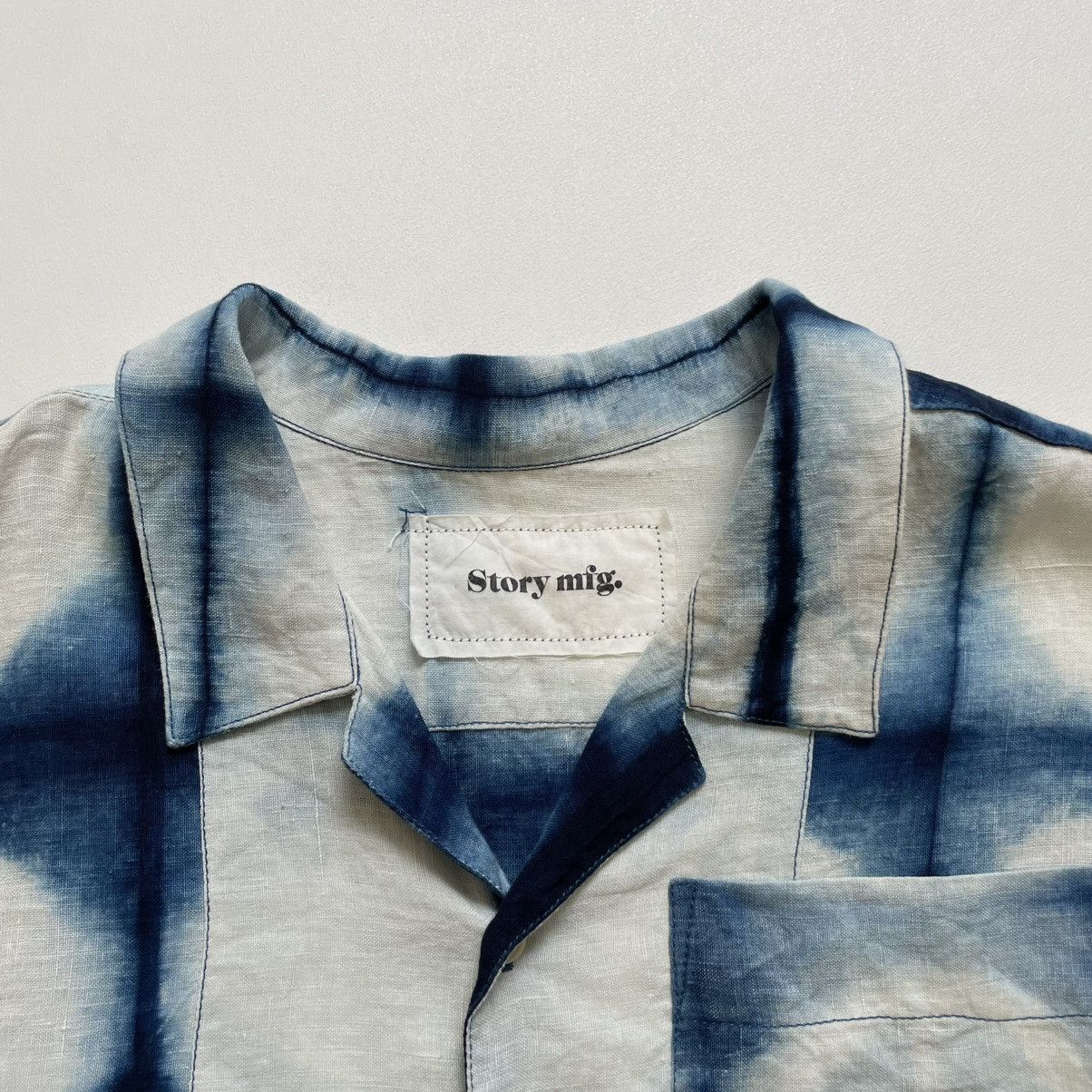 Story Mfg. Blue/White ‘Peace Tie Dye’ Print Shirt Size US M / EU 48-50 / 2 - 4 Thumbnail