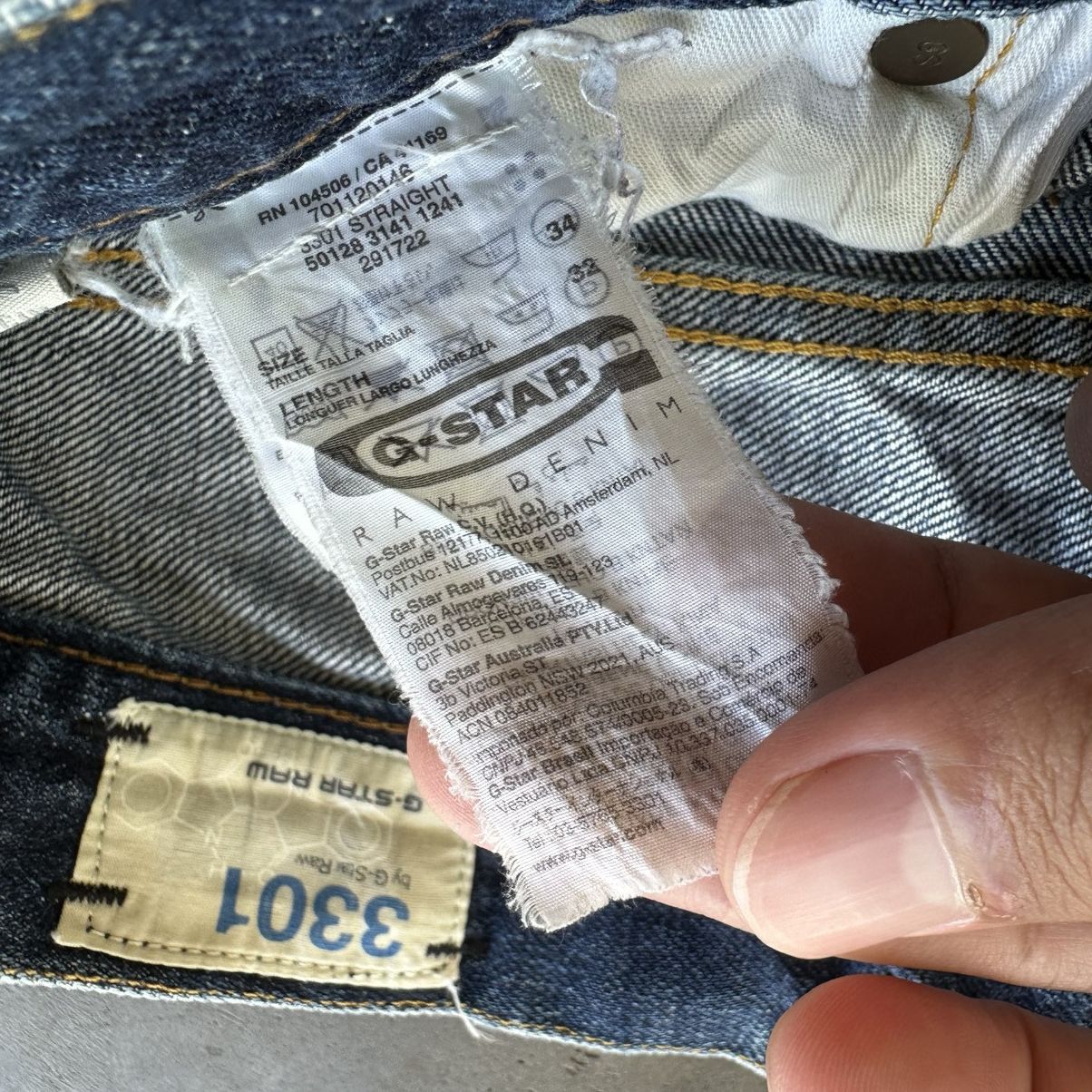 Japanese Brand Vintage G-Star Raw Faded Denim Jean Pant W33 Size US 33 - 7 Thumbnail