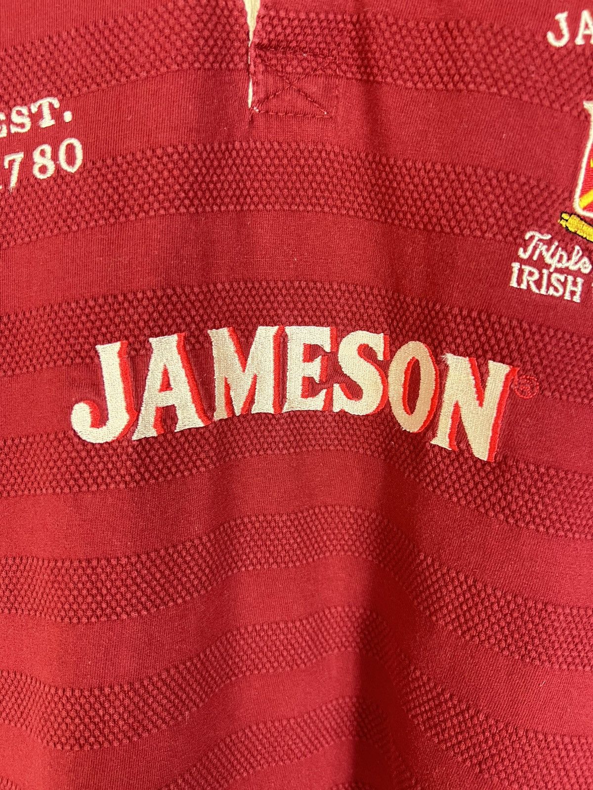 Jameson Irish Whiskey Vintage Jameson Irish Whiskey Rugby Polo Shirt Size US XL / EU 56 / 4 - 3 Thumbnail