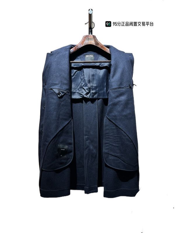 Ermenegildo Zegna Zegna Men's Wool Cashmere Blend Coat Size US L / EU 52-54 / 3 - 1 Thumbnail