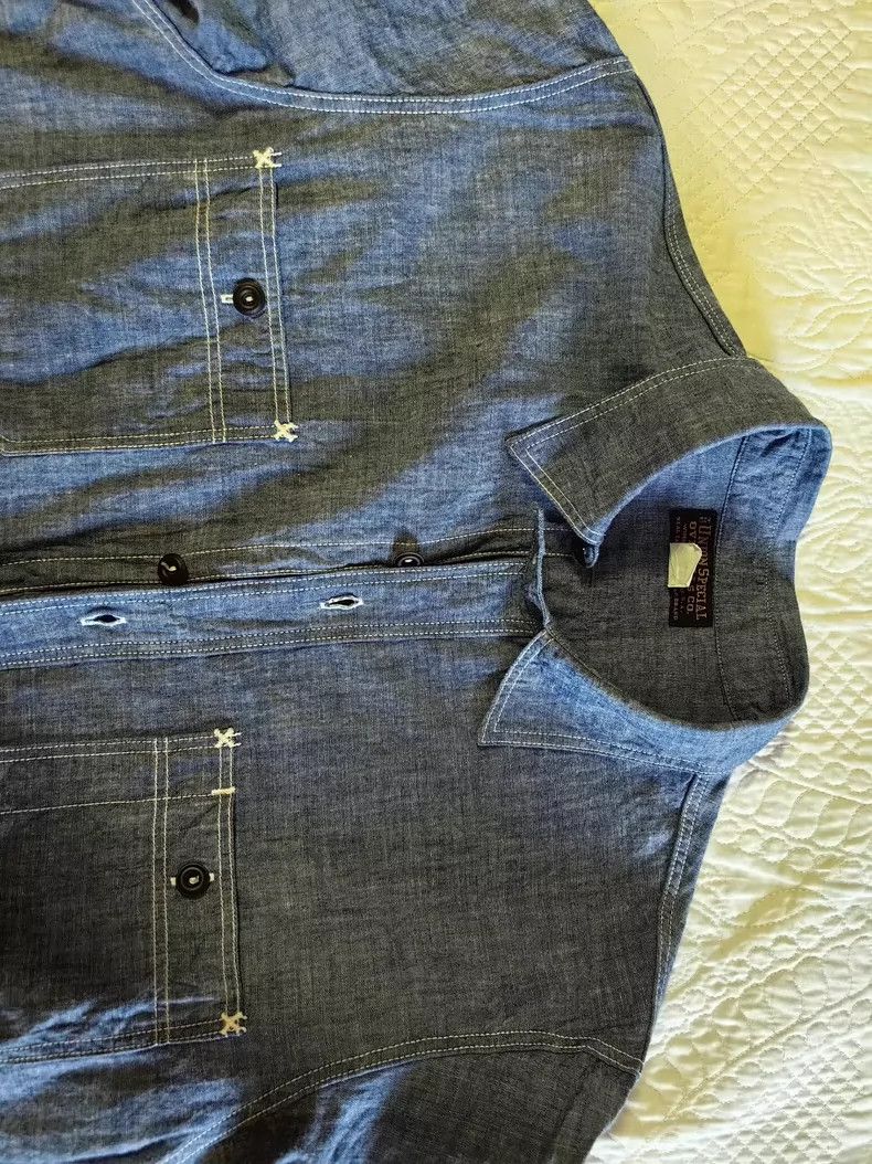 Freewheelers Freewheelers size 17.5 Youth cloth workwear shirt Size US S / EU 44-46 / 1 - 1 Thumbnail