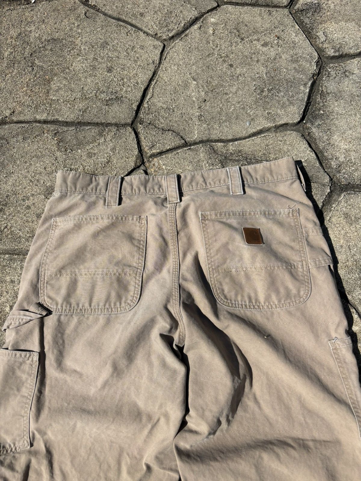 Carhartt × Vintage Y2K Carhartt Dungaree Fit Workwear Khaki Pants Size US 35 - 4 Thumbnail