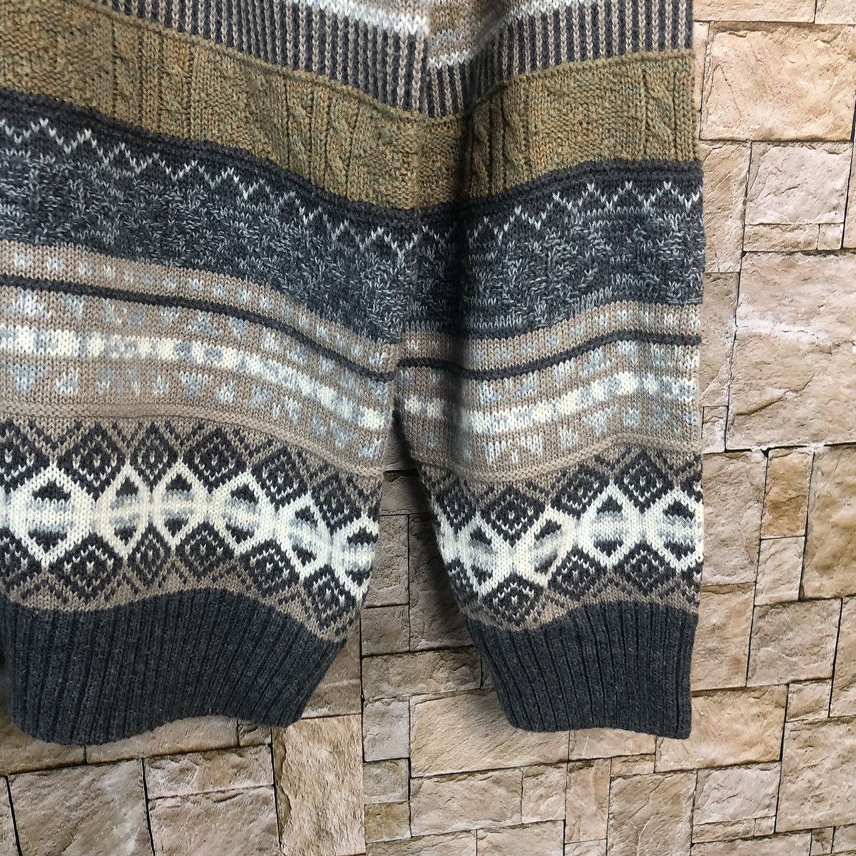 Vintage Jeans West Brown stripe design Knitwear #A31 Size M / US 6-8 / IT 42-44 - 8 Thumbnail