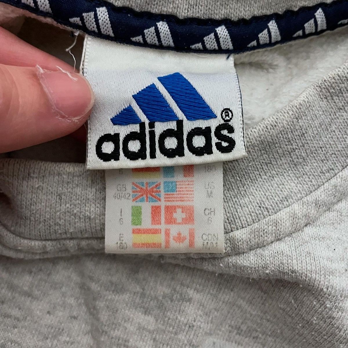 Adidas Vintage Sweatshirt Adidas from 90s Big Logo Grey Size US M / EU 48-50 / 2 - 3 Thumbnail