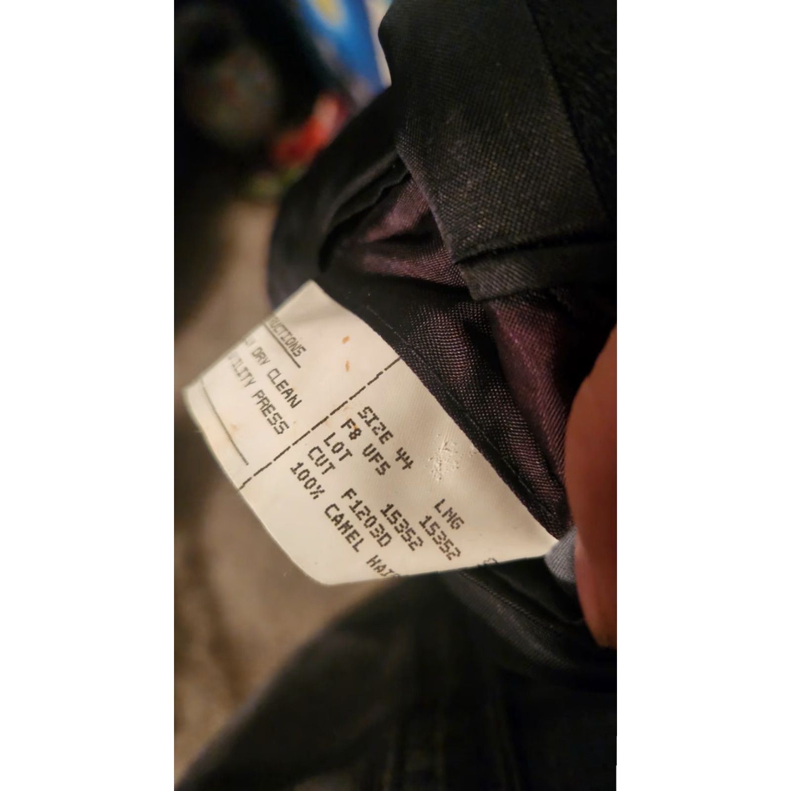 Polo Ralph Lauren VINTAGE Polo Ralph Lauren Blazer Coat 44L Black Camel hair USA Made Mens Two-Button Regular Jacket Size US XXL / EU 58 / 5 - 3 Thumbnail