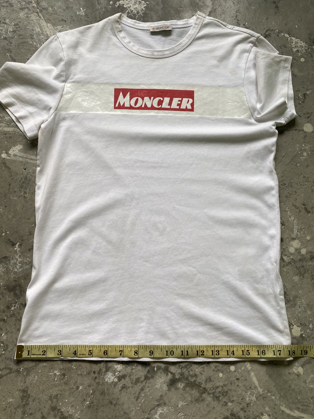 Moncler Moncler Box Logo White T-Shirt Size US S / EU 44-46 / 1 - 13 Thumbnail