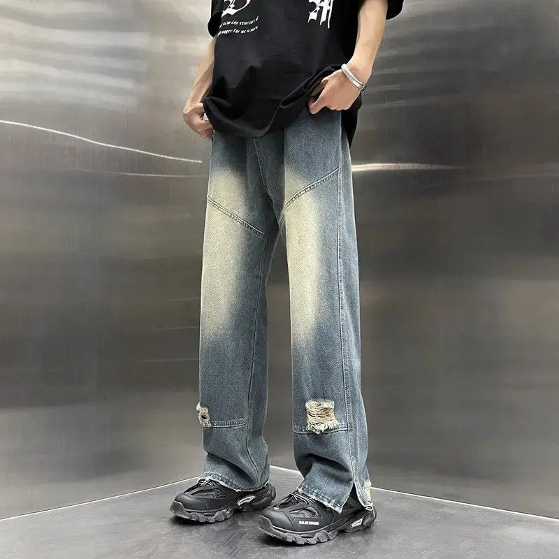 Japanese Brand Retro hip-hop casual ripped jeans Size US 30 / EU 46 - 1 Thumbnail