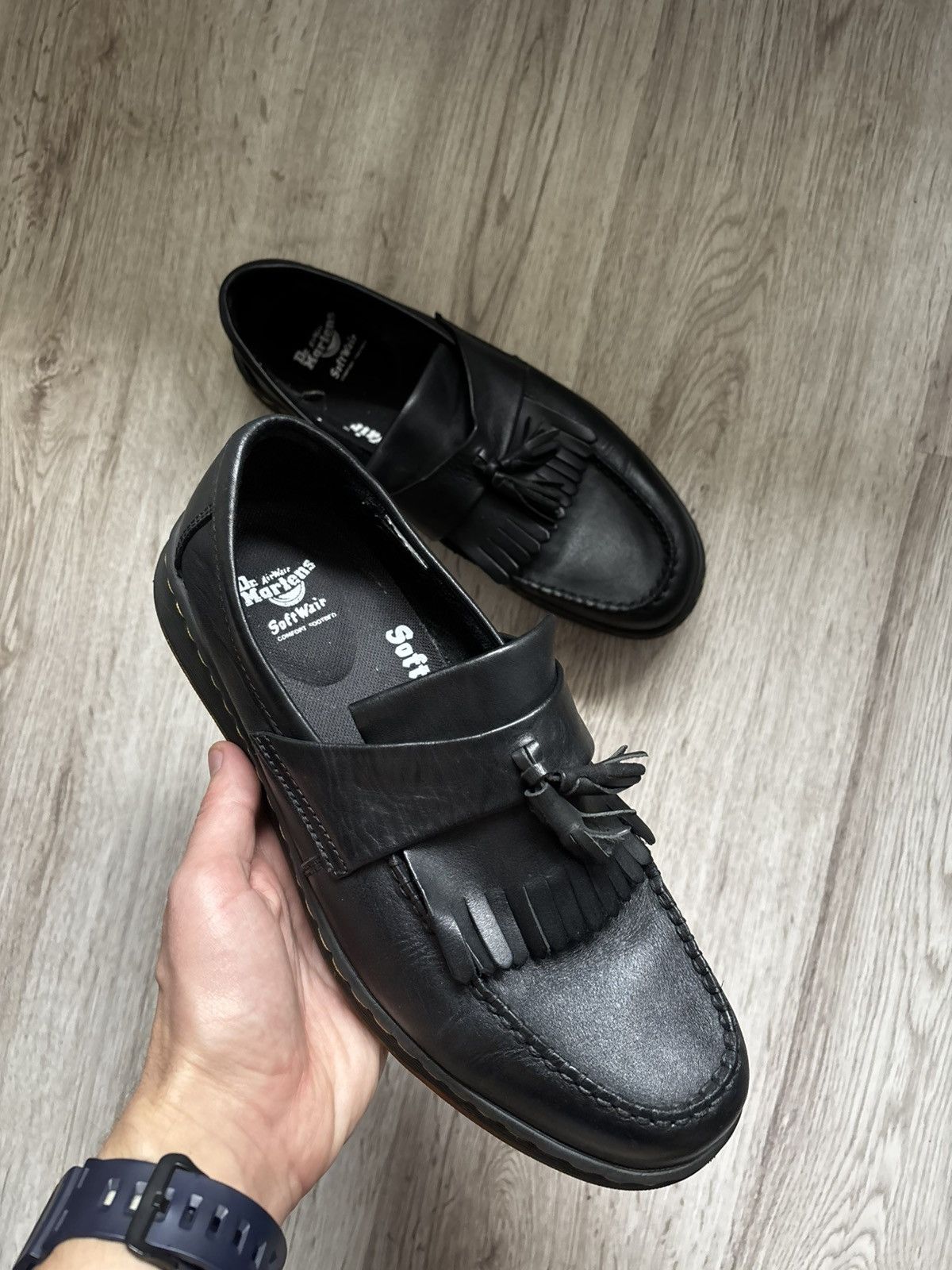 Dr. Martens Edison Tassel Loafers — Black SoftWair UK9.5