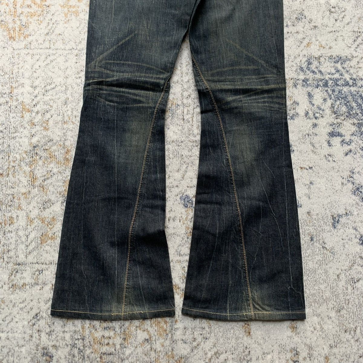 Vintage Rare Japanese Brand Edwin 503 MudWash Flared Jeans Size US 28 / EU 44 - 7 Thumbnail