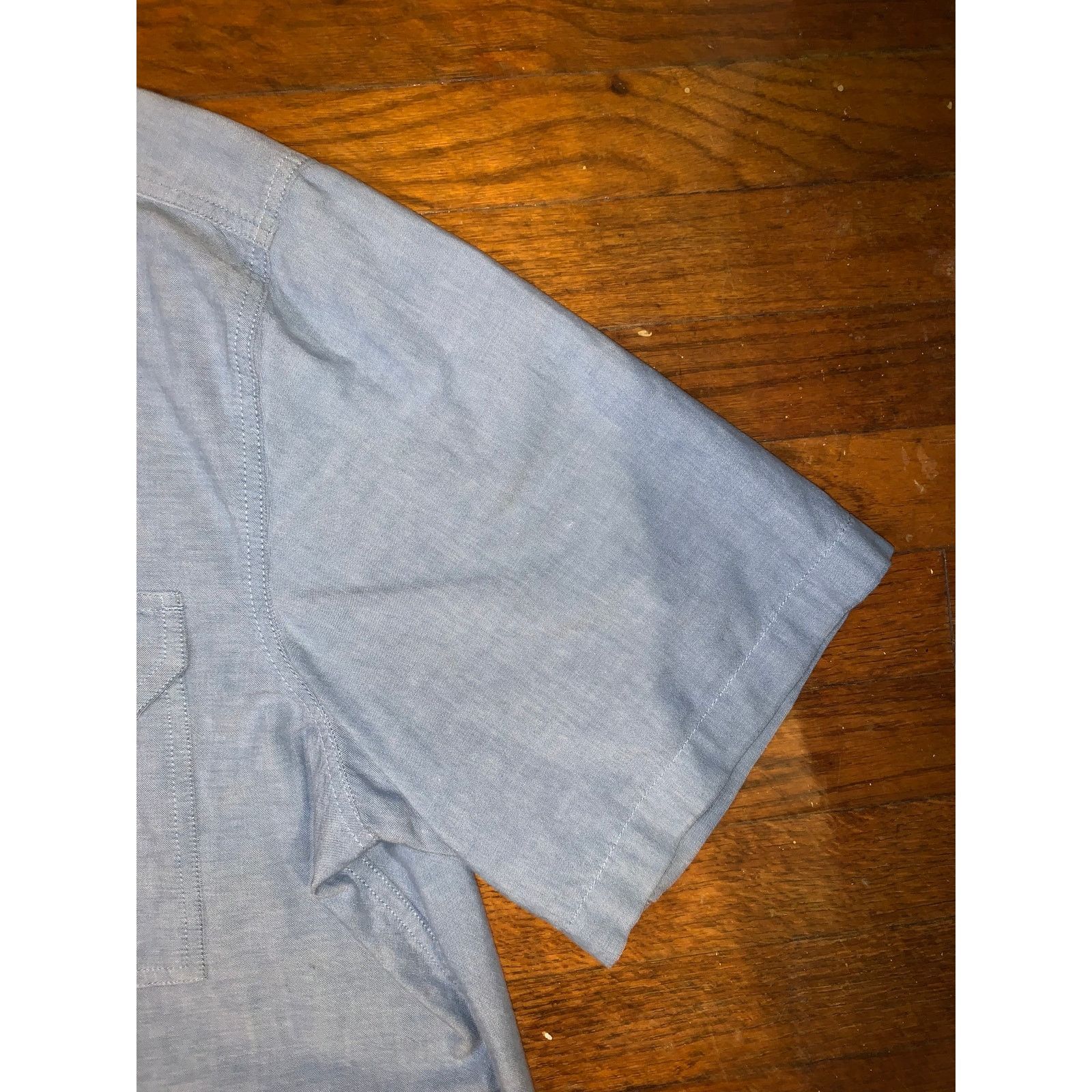 Carhartt Carhartt Light Blue Work Shirt Short Sleeve Relaxed Fit Size US XL / EU 56 / 4 - 4 Thumbnail