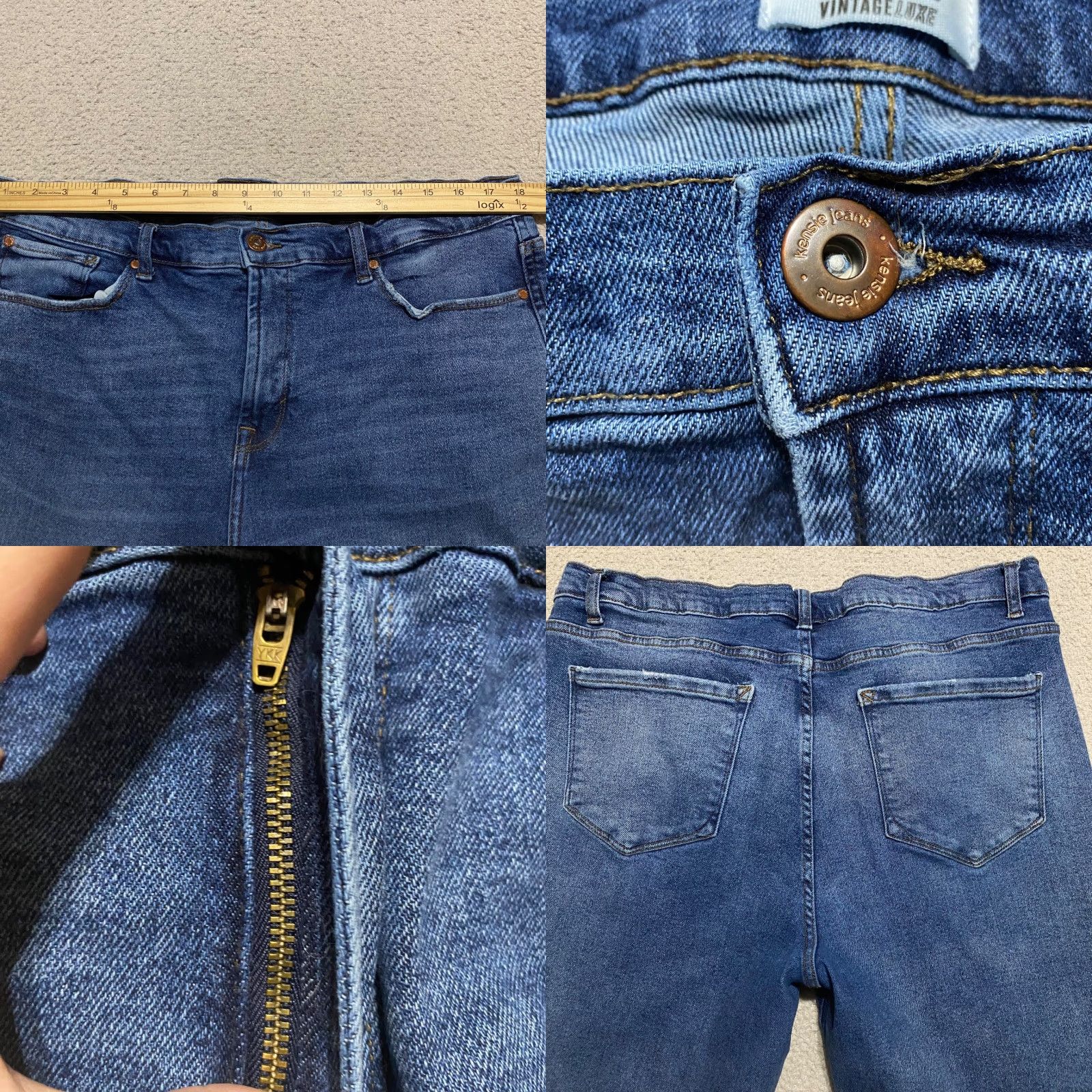 Vintage Kensie Jeans Jeans Blue Kensie Womens 18W Plus Medium Wash High Rise Straight 5-Pocket Denim Size 40" / US 18 - 8 Thumbnail