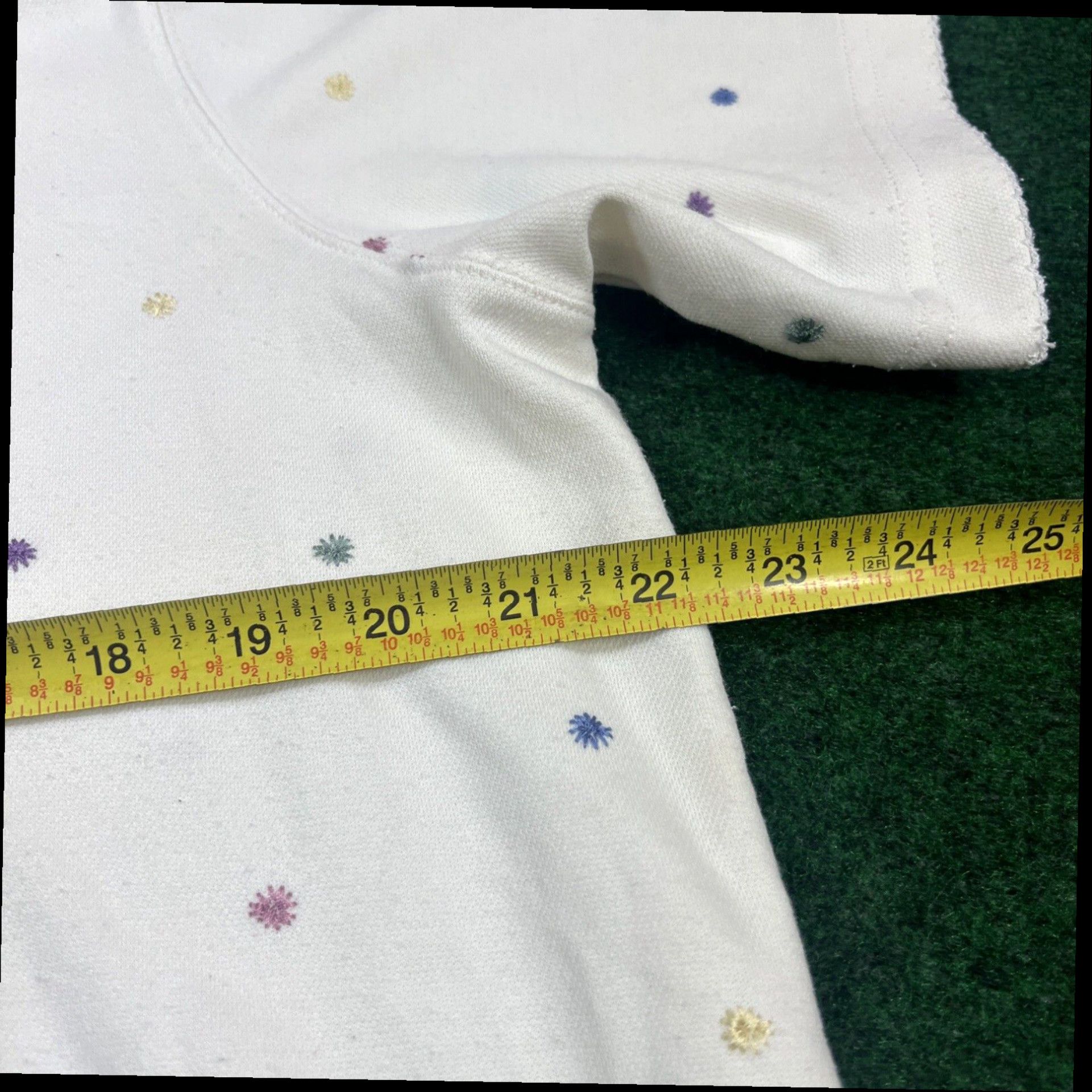 Vintage BonWorth Shirt Womens Petite Medium White Floral Short Sleeve Top Casual Ladies Size M / US 6-8 / IT 42-44 - 6 Thumbnail