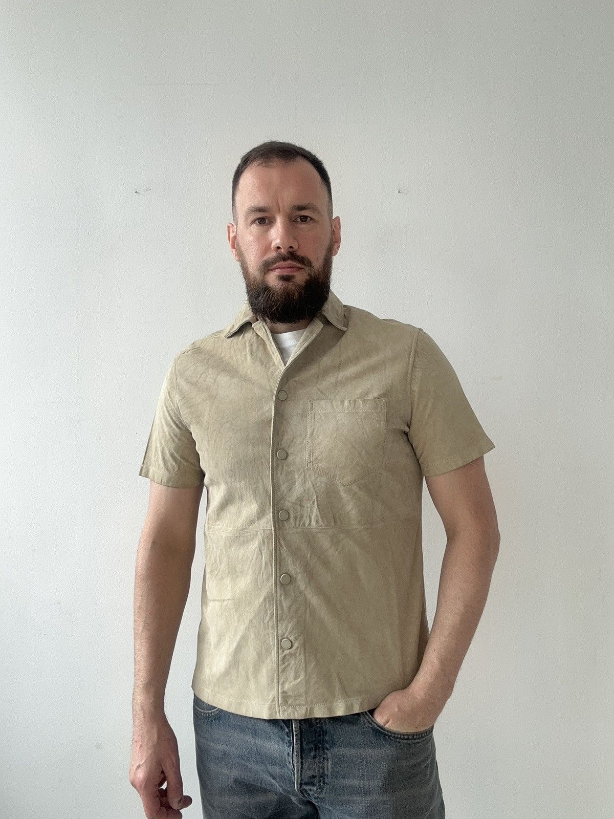 Other ACADEMIA by Beymen Luxury Lambskin Leather Shirt Size 52 L Size US L / EU 52-54 / 3 - 2 Thumbnail