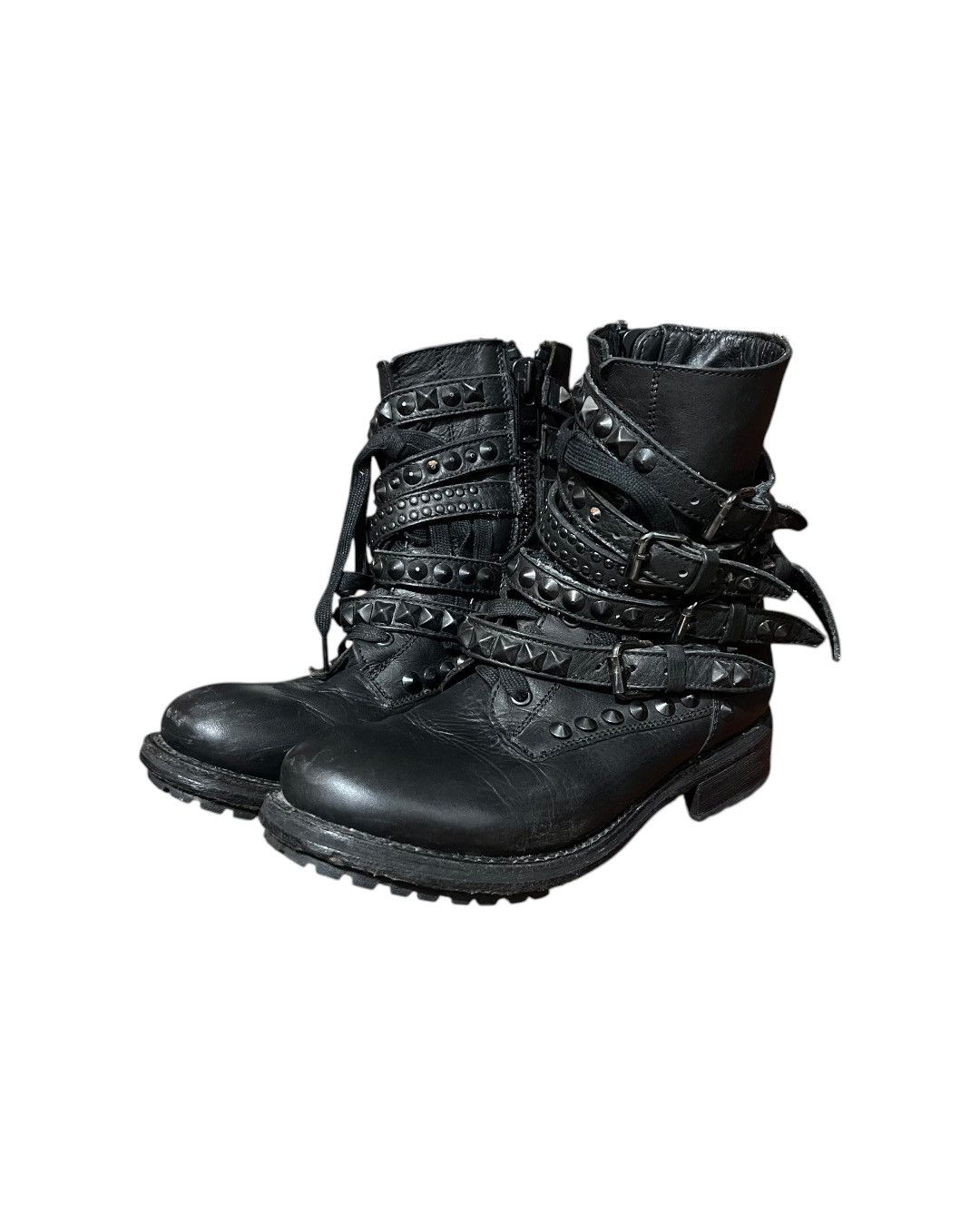 ASH Ash Studded Belt Strap Leather Boots Size US 8 / IT 38 - 1 Thumbnail