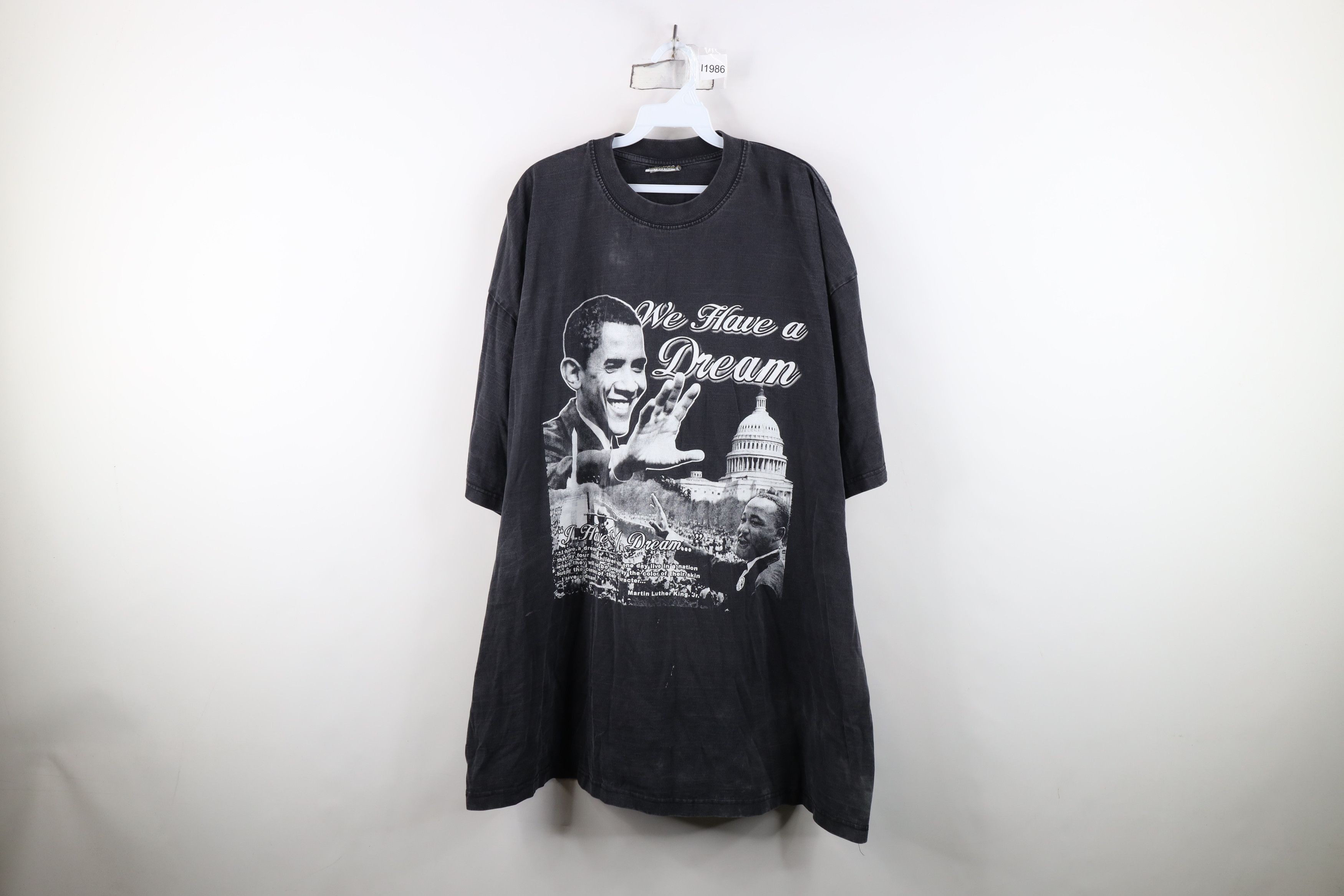Vintage Vintage Y2K Streetwear President Barack Obama MLK Jr T-Shirt Size US XXL / EU 58 / 5 - 1 Thumbnail