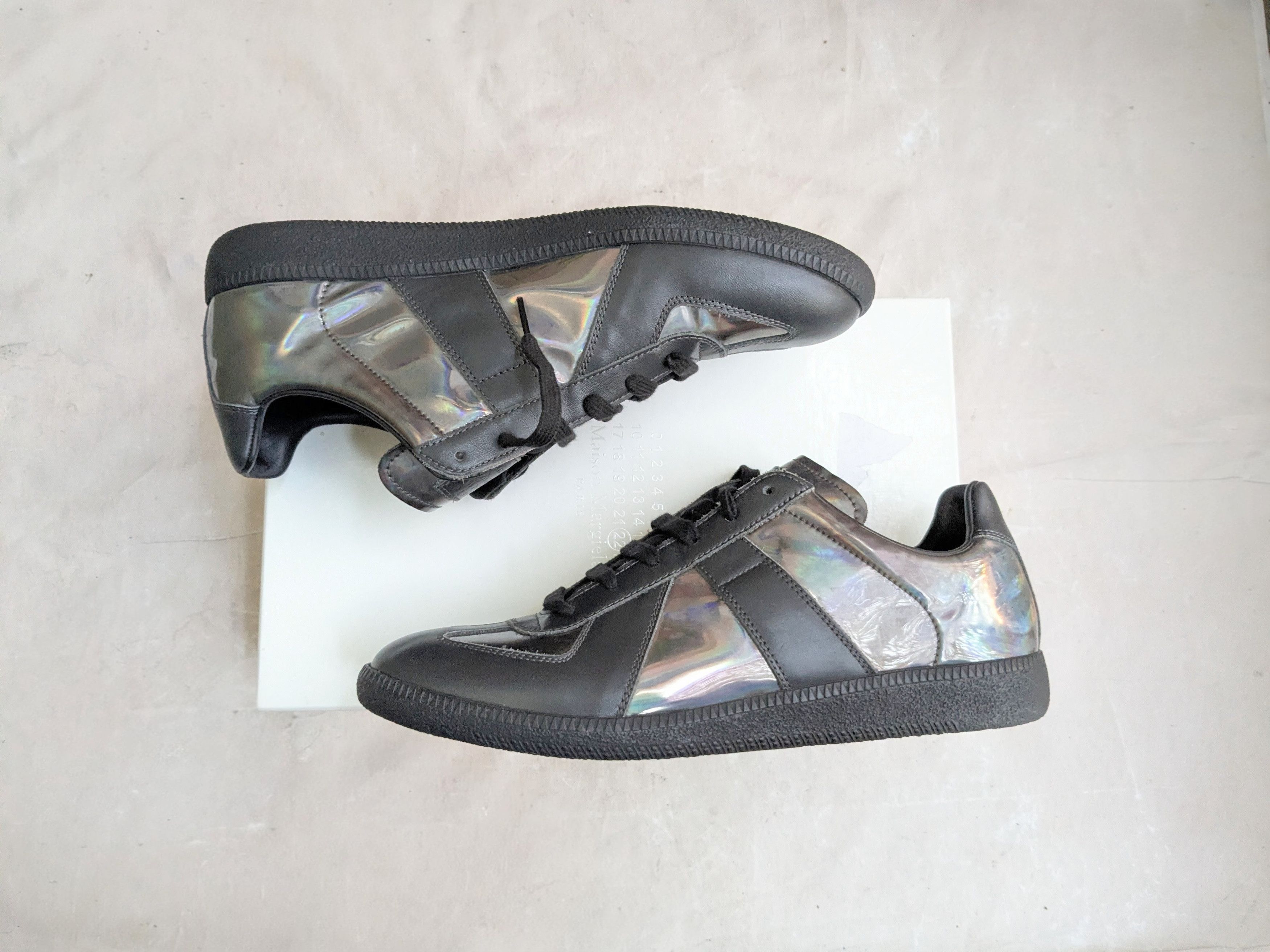 Maison Margiela Maison Margiela Replica GAT Black Silver Iridescent 11 44 Size US 11 / EU 44 - 1 Thumbnail