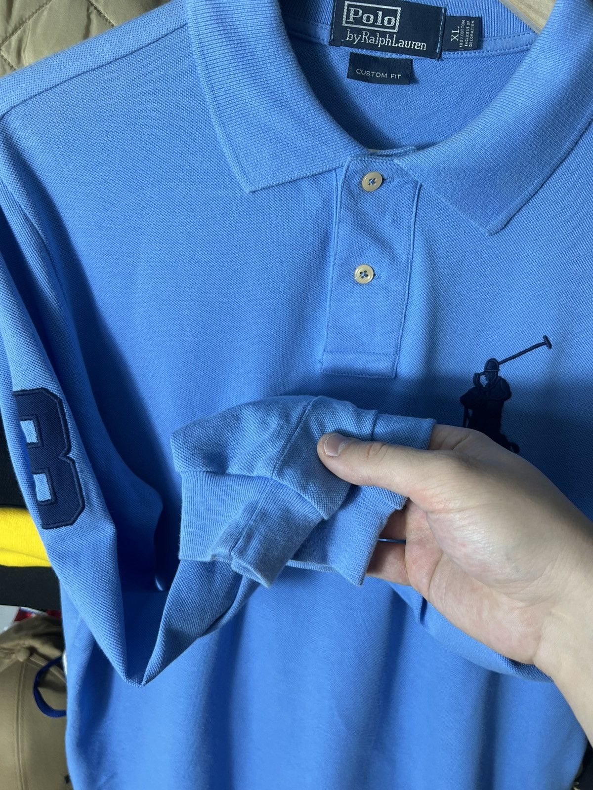 Polo Ralph Lauren 🔥 Polo Ralph Lauren Big Pony Rugby Longsleeve Light Blue Size US XL / EU 56 / 4 - 5 Thumbnail