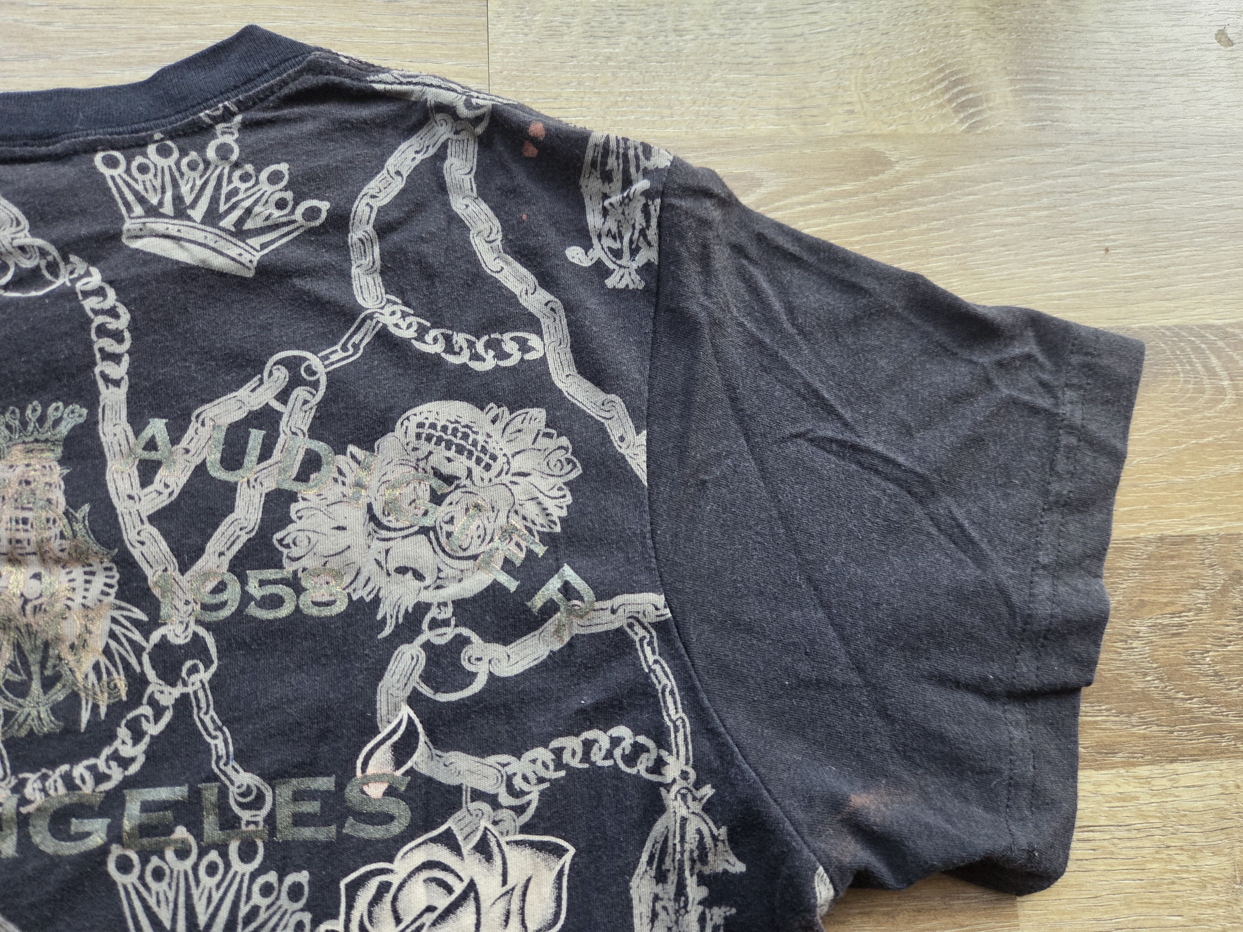 Christian Audigier Vintage y2k Christian Audigier Skull Roses Rhinestone Shirt Size M / US 6-8 / IT 42-44 - 12 Thumbnail