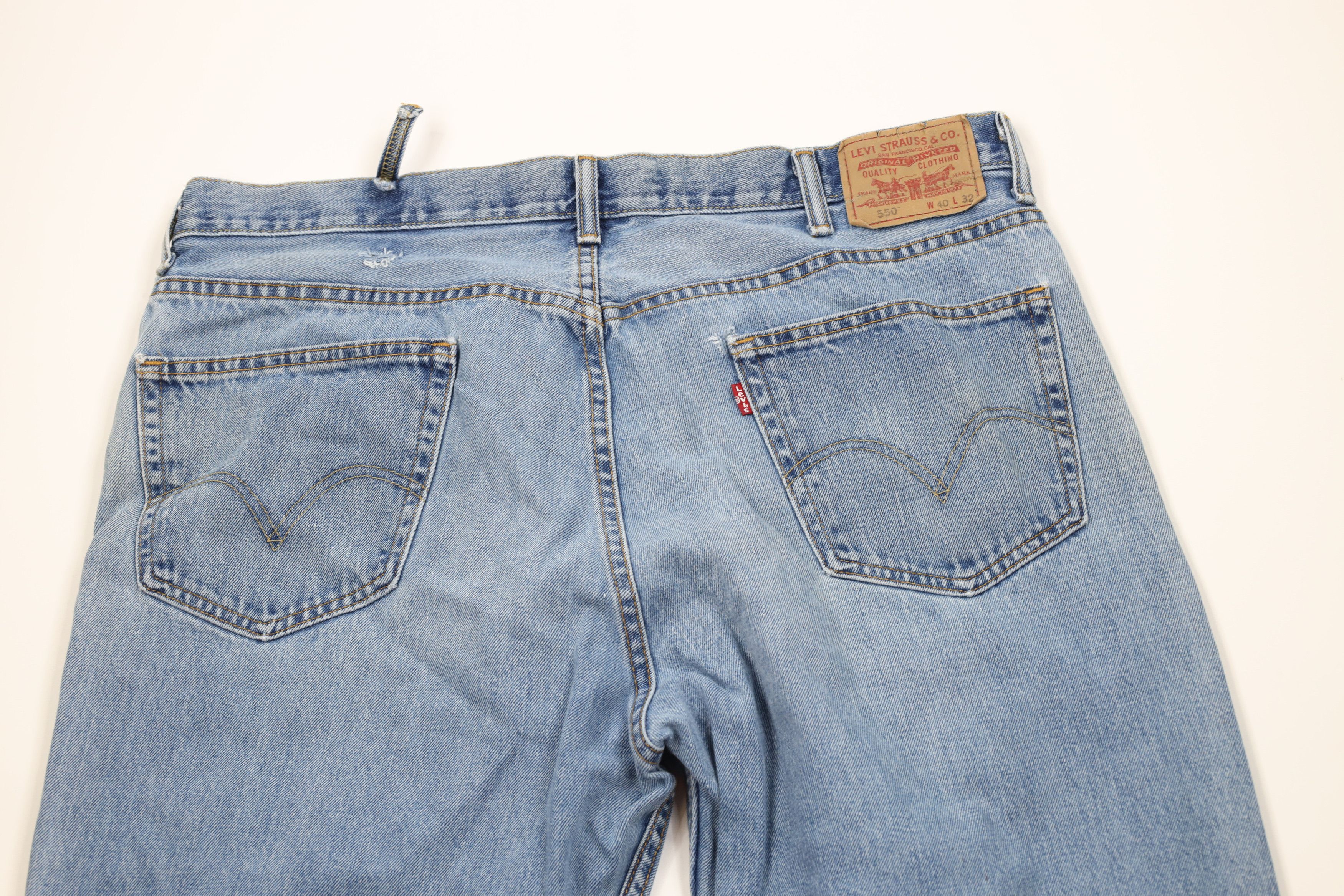Levi's Vintage Y2K Levis 550 Relaxed Fit Wide Leg Denim Jeans Blue Size US 40 / EU 56 - 13 Thumbnail