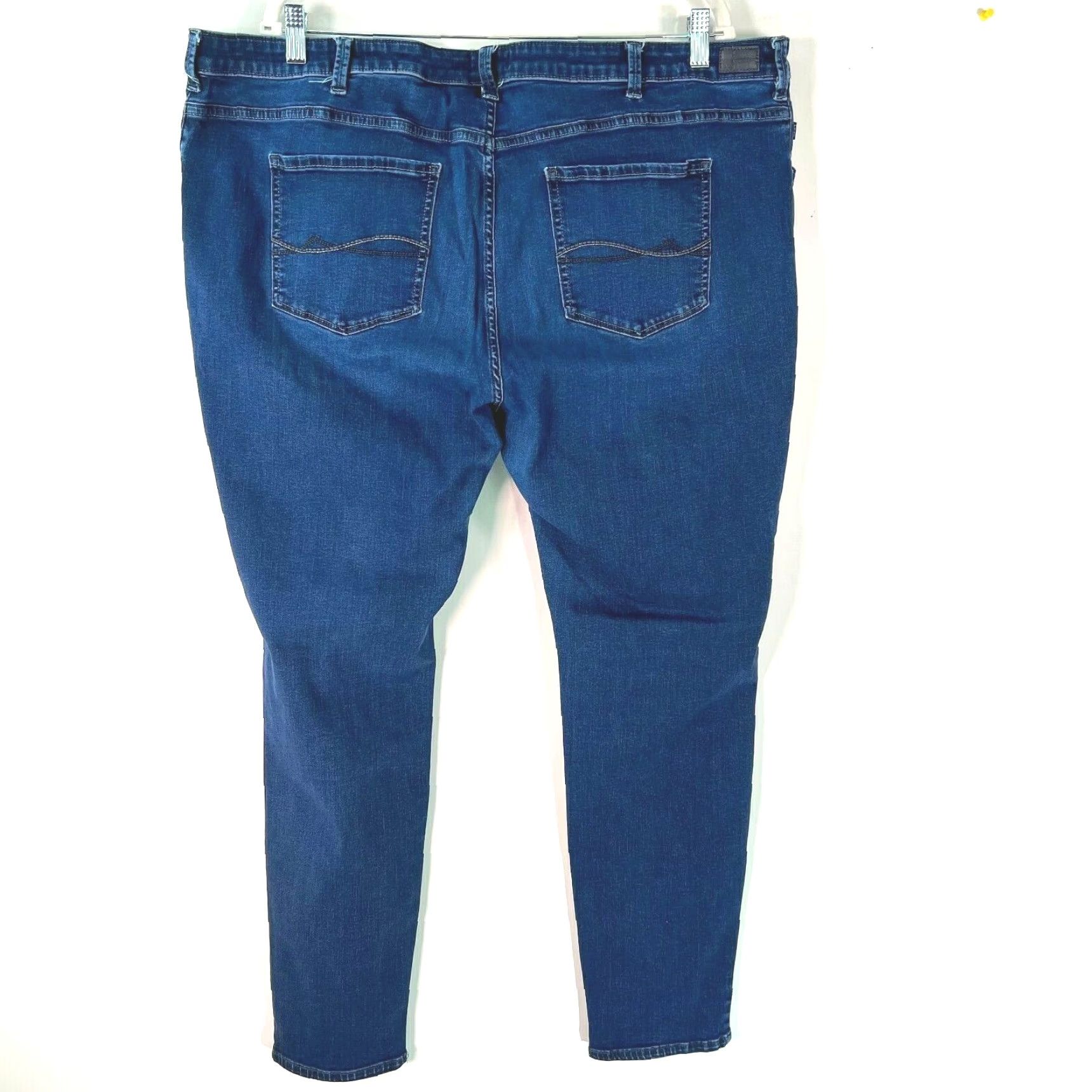 Lee Lee Jeans Womens Slim Skinny Mid Rise Stretch Blue Denim Jeans 24W Long Size Type Plus 5-Pocket Design Blue 32 in Inseam Mens? Wait. Size 42" / US 20 - 2 Thumbnail
