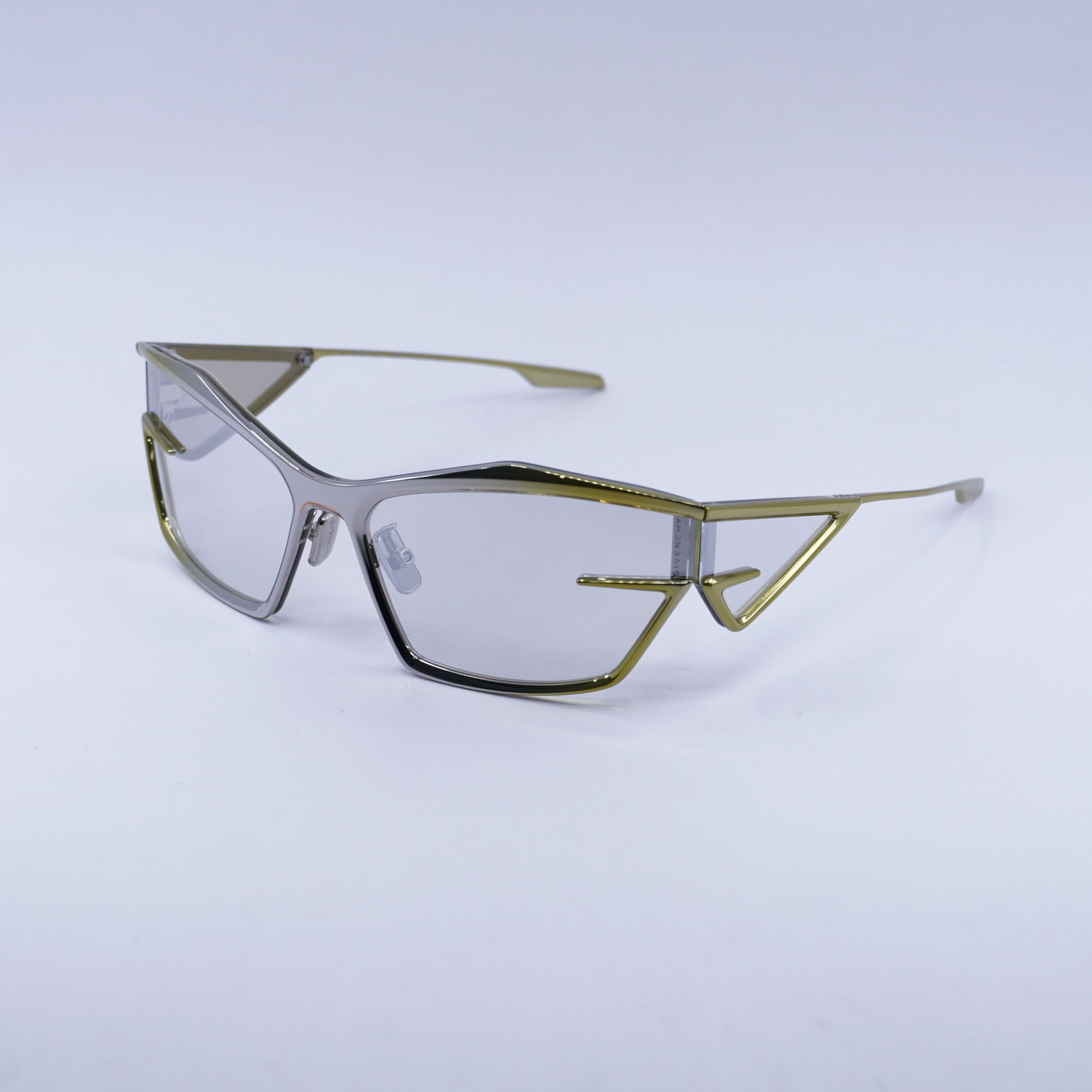 Givenchy Givenchy GV40066U 39C Sunglasses Yellow Geometric Frame Size ONE SIZE - 1 Thumbnail