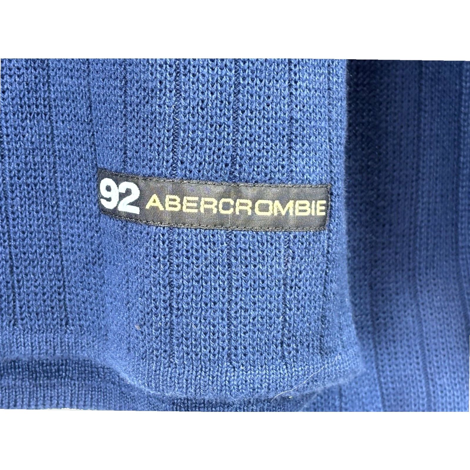 Abercrombie & Fitch VINTAGE Abercrombie & Fitch Sweater Mens XL Blue Striped Mock Turtleneck 90s Pullover Size US XL / EU 56 / 4 - 4 Thumbnail