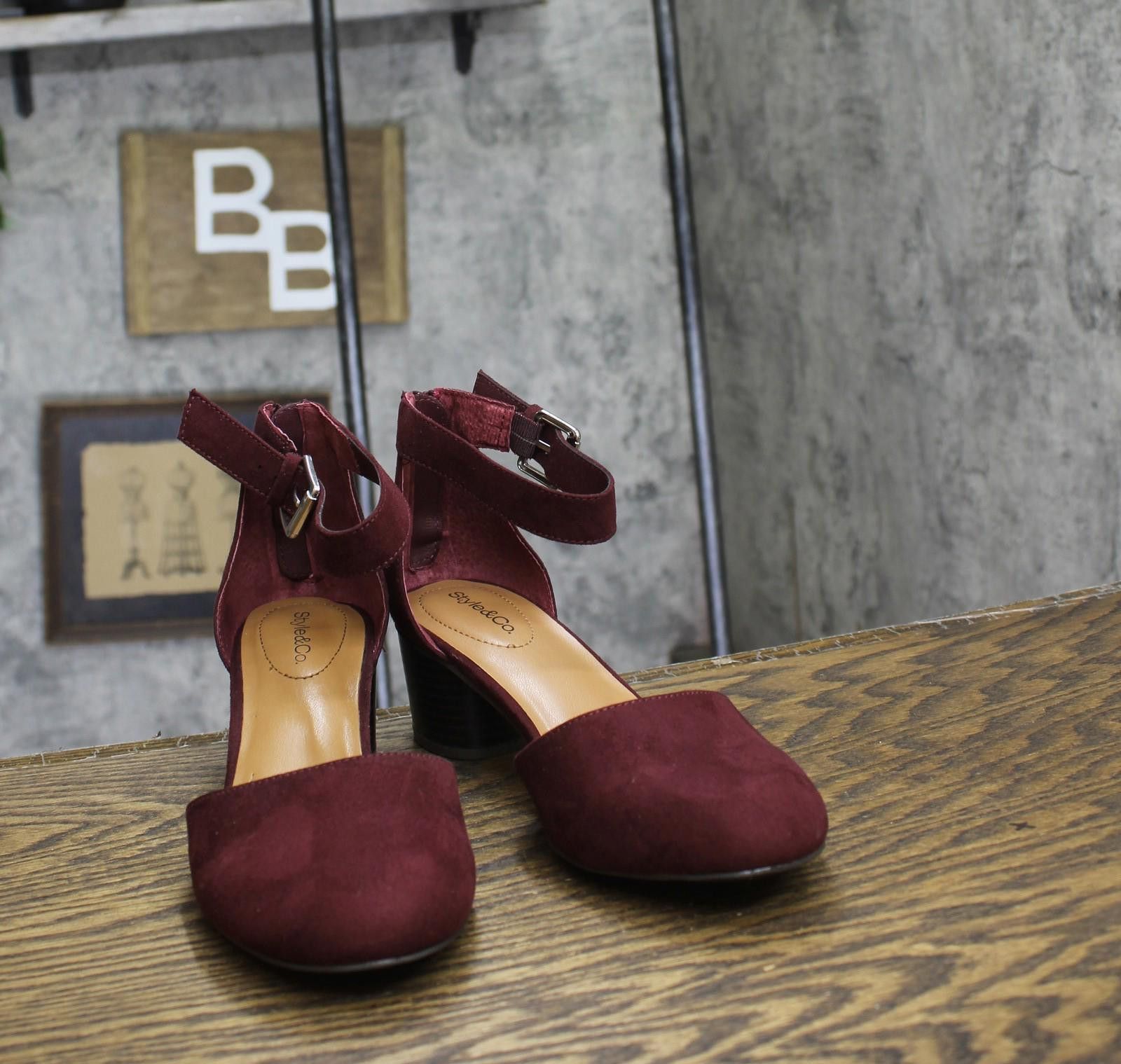 Style & Co Style & Co. Alinaa Dress Sandals Berry Microsuede Purple 8m Size US 8 / IT 38 - 3 Thumbnail