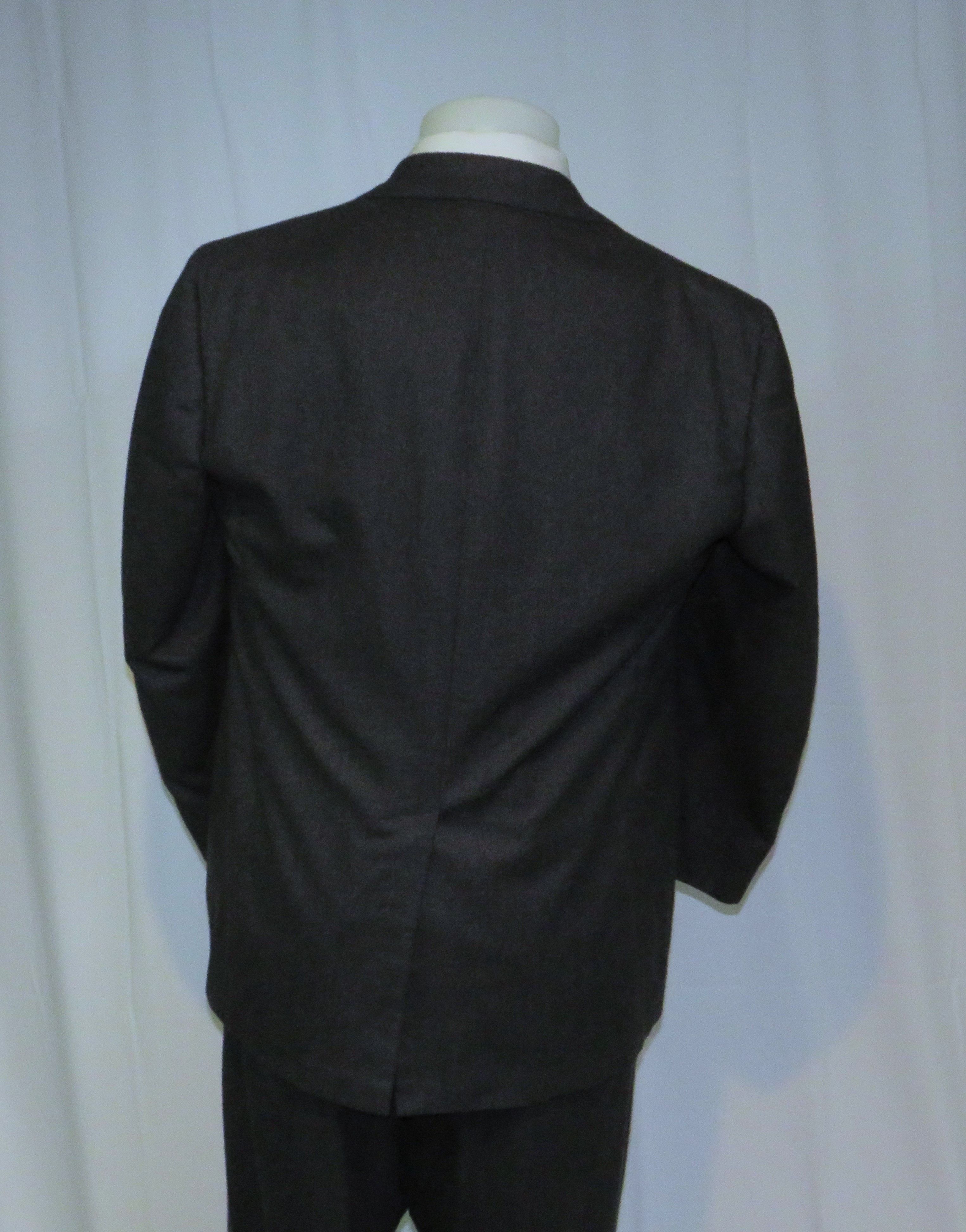Brooks Brothers Golden Fleece Martin Greenfield Gray Flannel 3/2 Suit 42R Size 42R - 10 Thumbnail