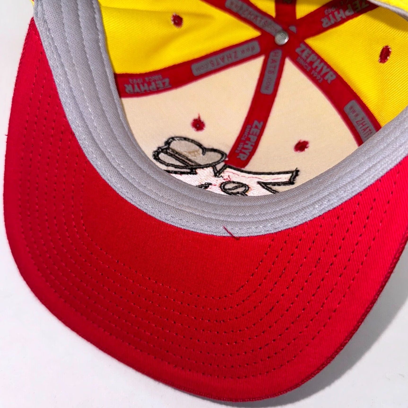 Zephyr Zephyr Hat Snapback CoastAL Plain League Logo 6 7/8 Mens Yellow Adjustable Breathable Lightweight Canvas Cotton Vintage No Signed No 6 7/8 Size ONE SIZE - 5 Thumbnail