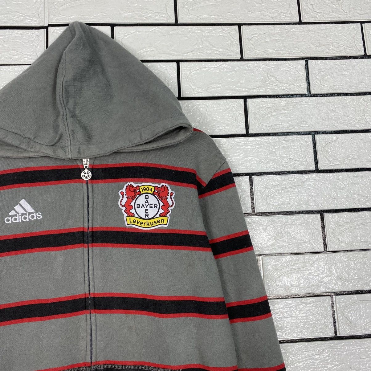 Adidas Vintage Hoodie Zipper Adidas Striped Bayer 04 Leverkusen Size US L / EU 52-54 / 3 - 7 Thumbnail