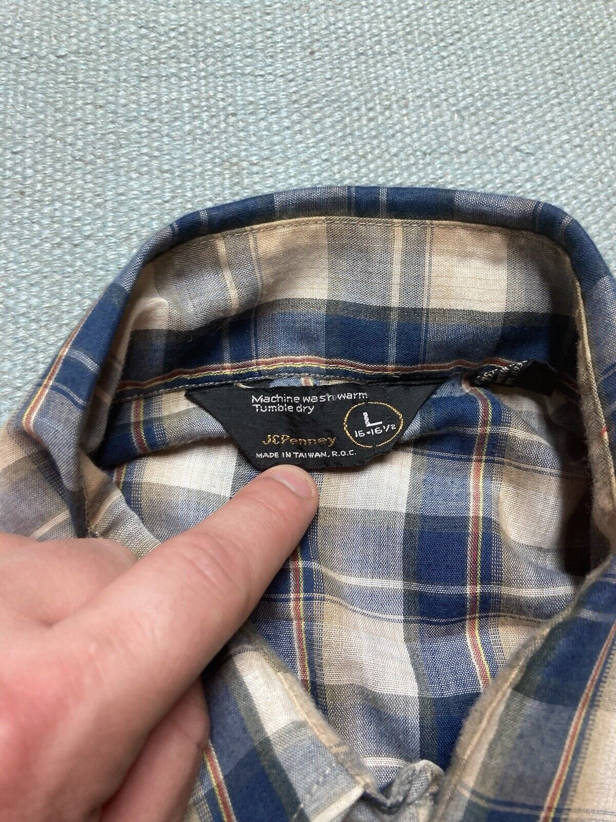 JCPenney × Vintage 70s JCPenney Pearl snap shirt plaid western lightweight L Size US L / EU 52-54 / 3 - 6 Thumbnail