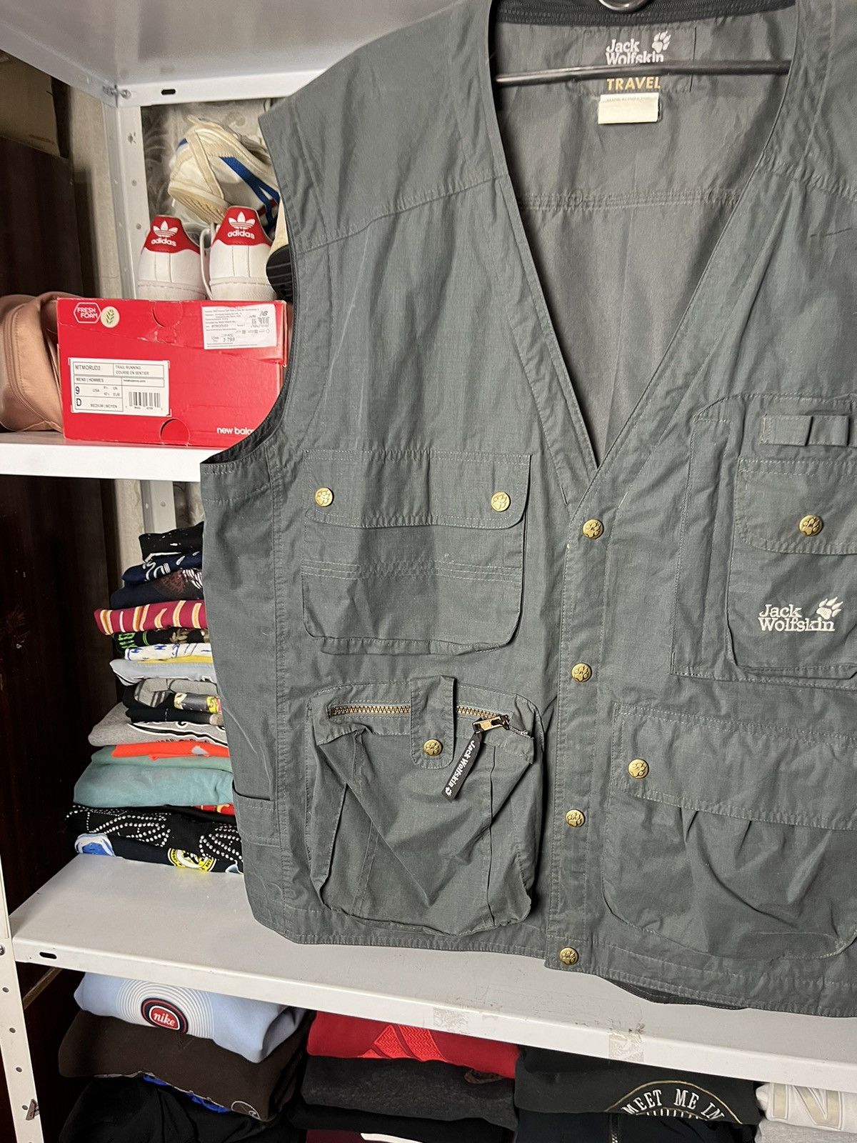 Japanese Brand Vintage Jack Wolfskin Modular tech vest Multi pockets jacket Size US L / EU 52-54 / 3 - 15 Thumbnail