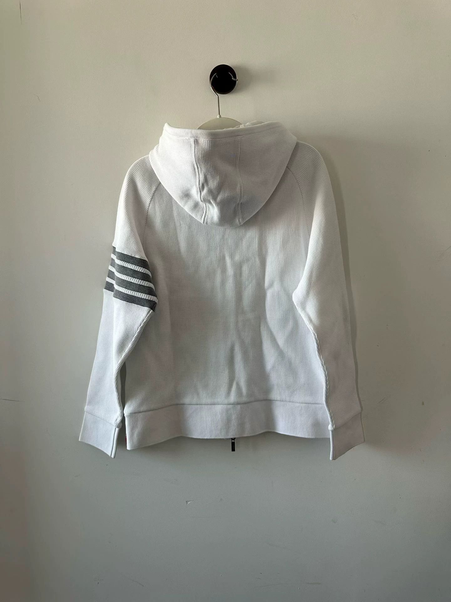 Thom Browne Thom Browne White Waffle Zip Hoodie Jacket - Size 3 Size US L / EU 52-54 / 3 - 2 Thumbnail