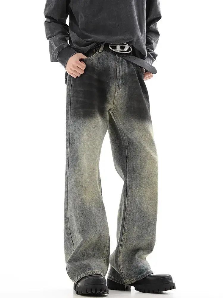 Japanese Brand Retro loose straight leg micro flared jeans Size US 30 / EU 46 - 1 Thumbnail