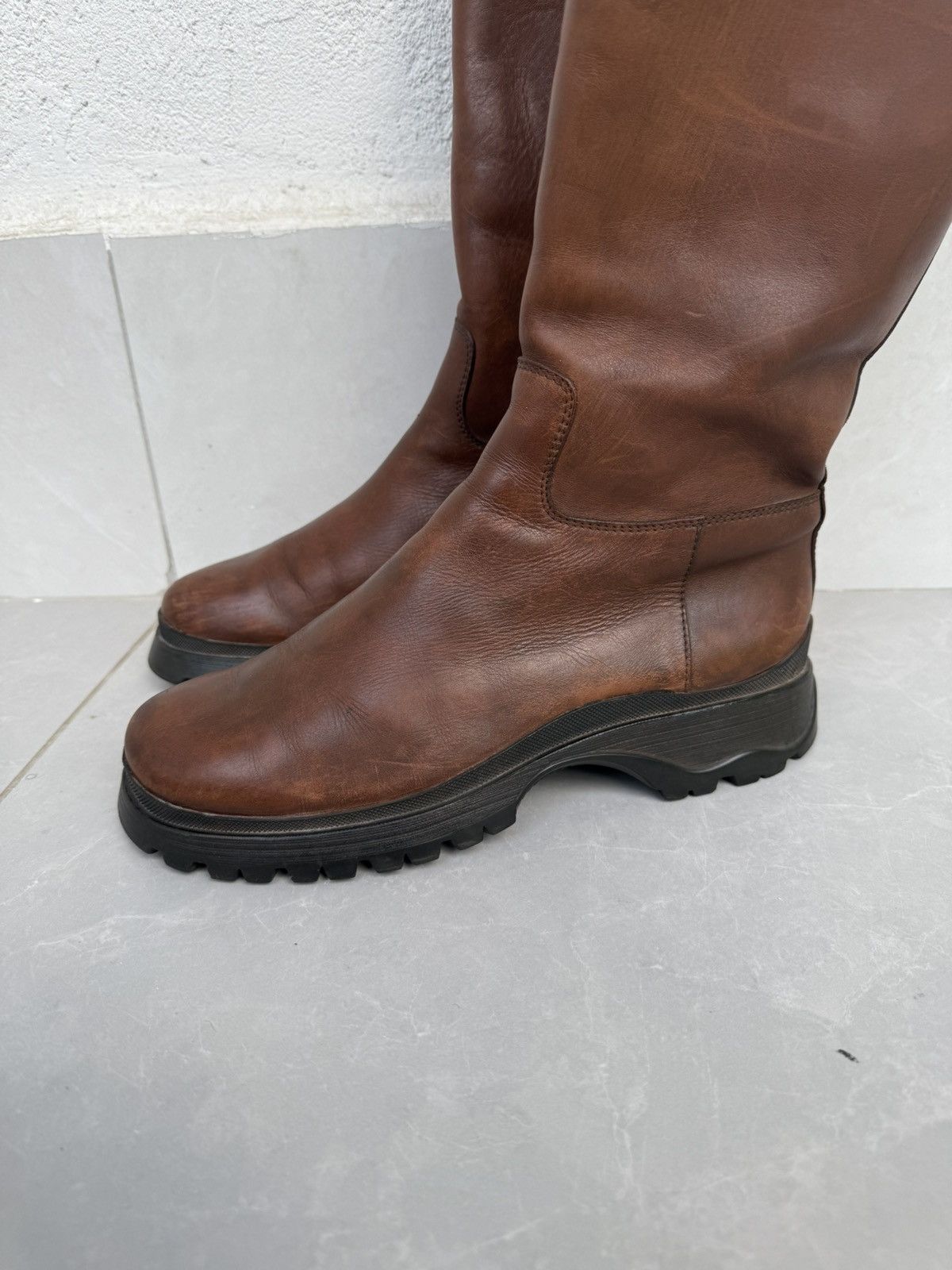Prada ❤️🔥Rare lug sole boots Size US 8 / IT 38 - 4 Thumbnail