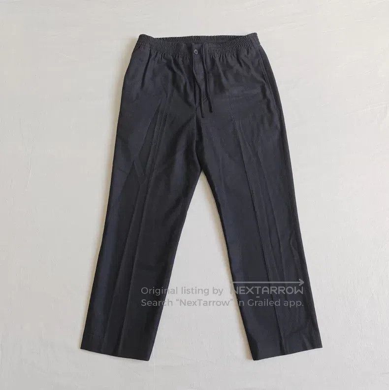 Hermes Men's cashmere casual sport pants navy blue 96% c