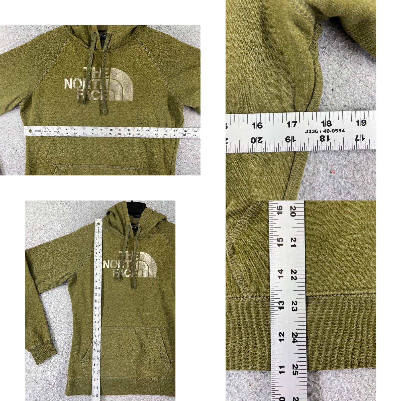 The North Face The North Face Hoodie Women M Green Gold Pullover Hoodie Cotton Read Floral Logo Pockets Vintage: No Size M / US 6-8 / IT 42-44 - 8 Thumbnail