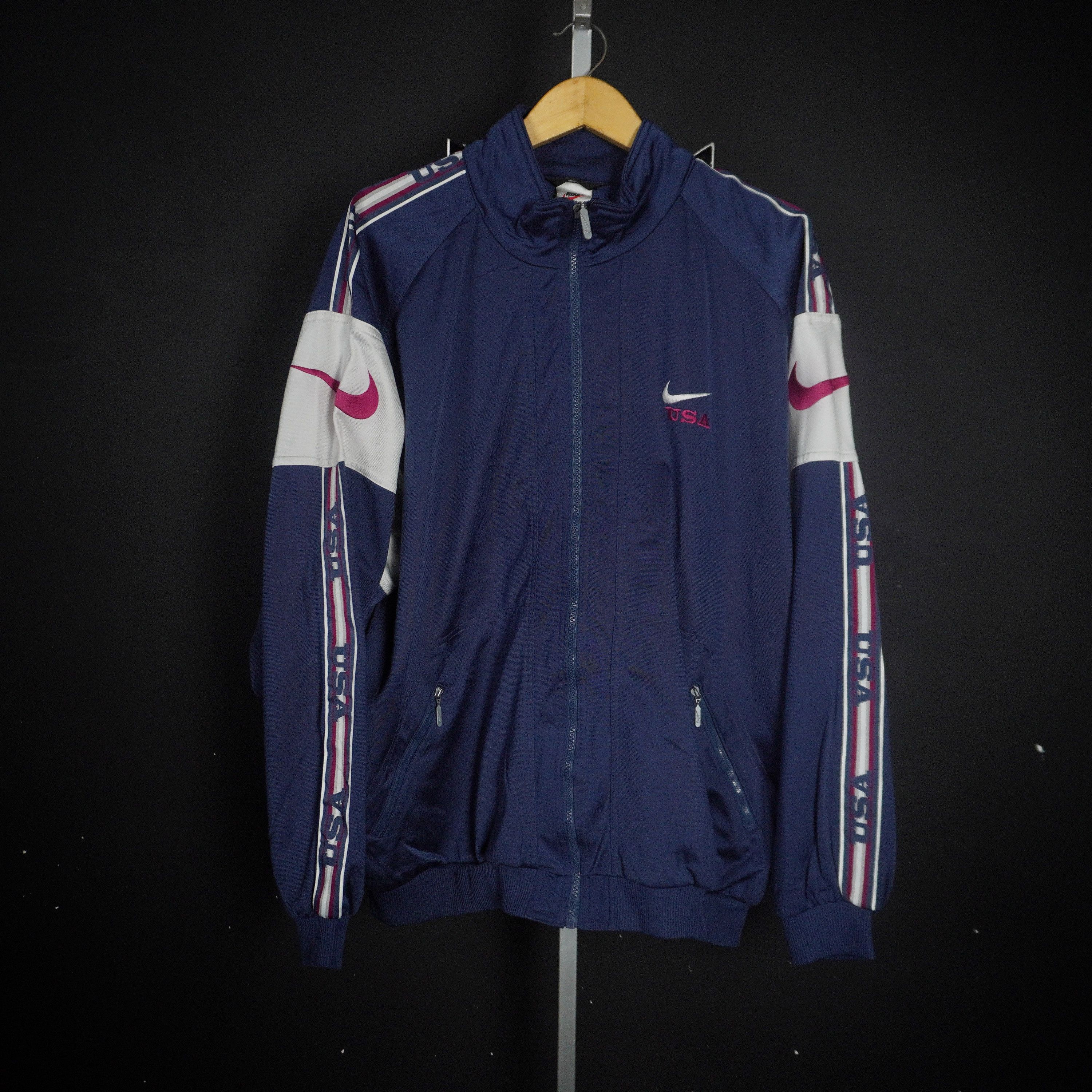 Nike Vintage Nike USA Zip Up Sweatshirt Track Jacket Size US XXL / EU 58 / 5 - 1 Thumbnail