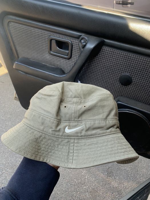 Nike Rare Vintage Nike Panama Hat Swoosh Drill Khaki Grailed 9839