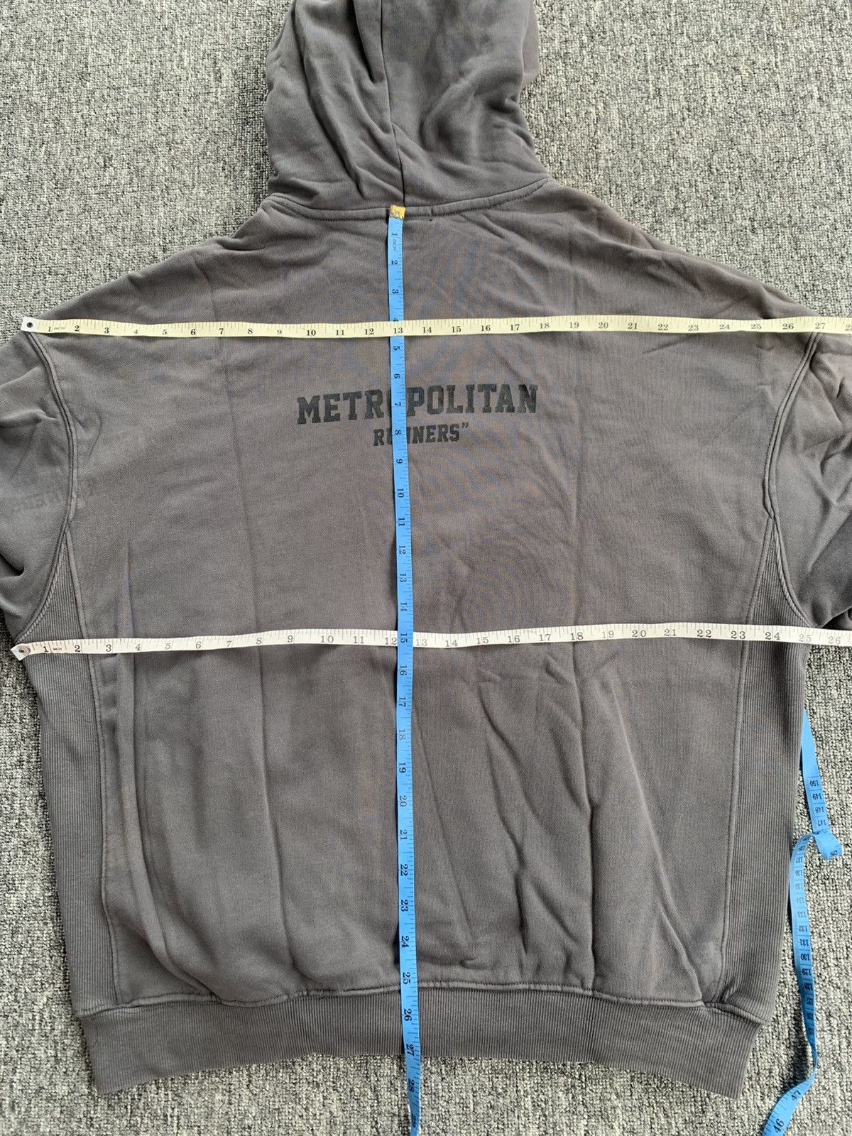 Japanese Brand Jsny Metropolitan Runners Sunfaded Boxy Hoodie Size US XL / EU 56 / 4 - 8 Thumbnail