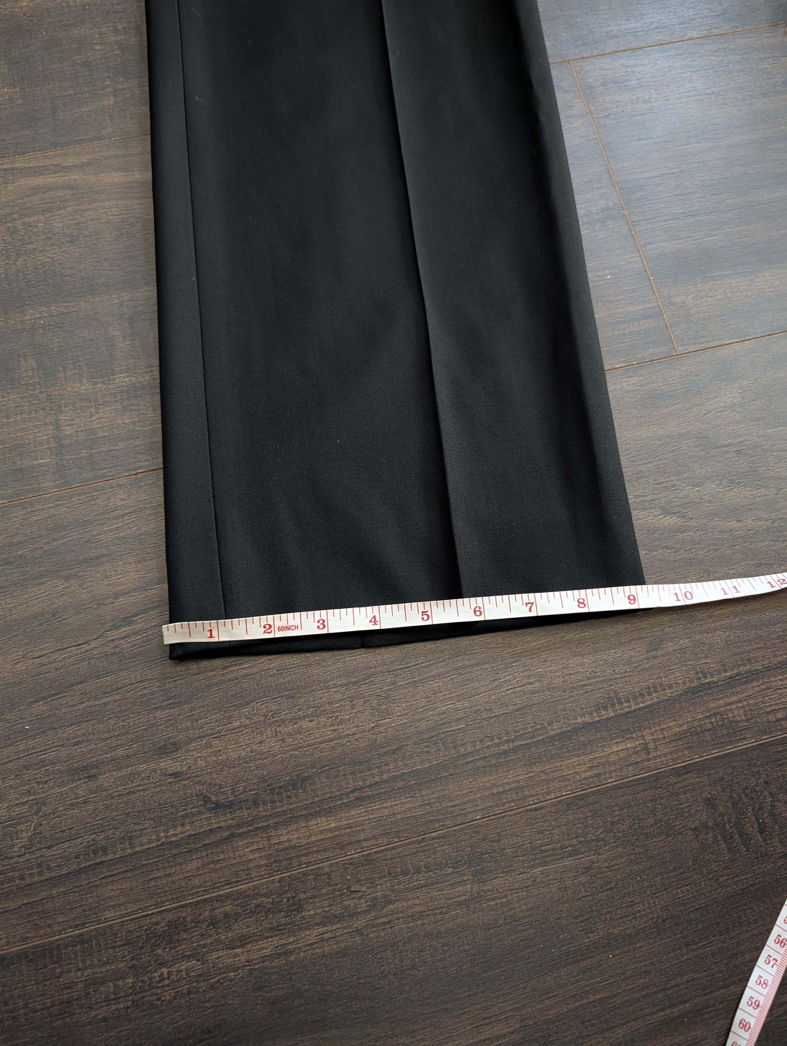 Alexander McQueen VTG FW98 Black Wide Leg Pleated Italian Trousers Pants Size 29" - 15 Thumbnail