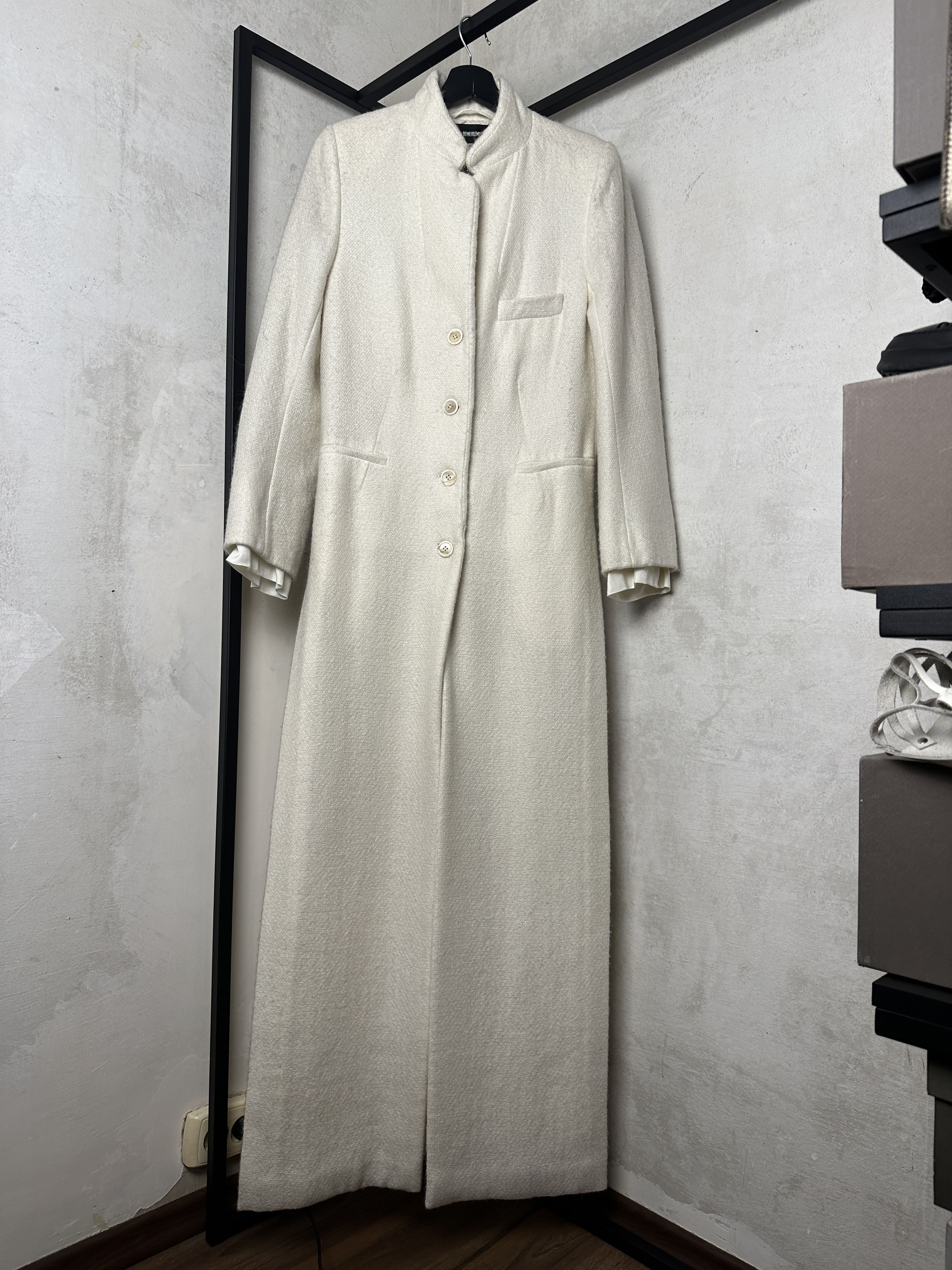 Ann Demeulemeester Ann Demeulemeester FW13 Milk Maxi Coat Size S / US 4 / IT 40 - 4 Thumbnail