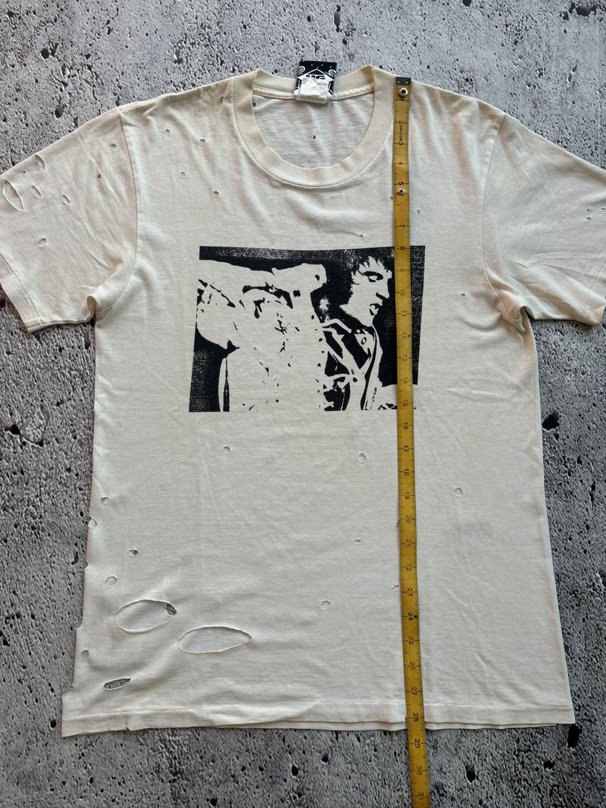 Hysteric Glamour Hysteric Glamour Elvis Presley Thrashed Tshirt Size US M / EU 48-50 / 2 - 13 Thumbnail