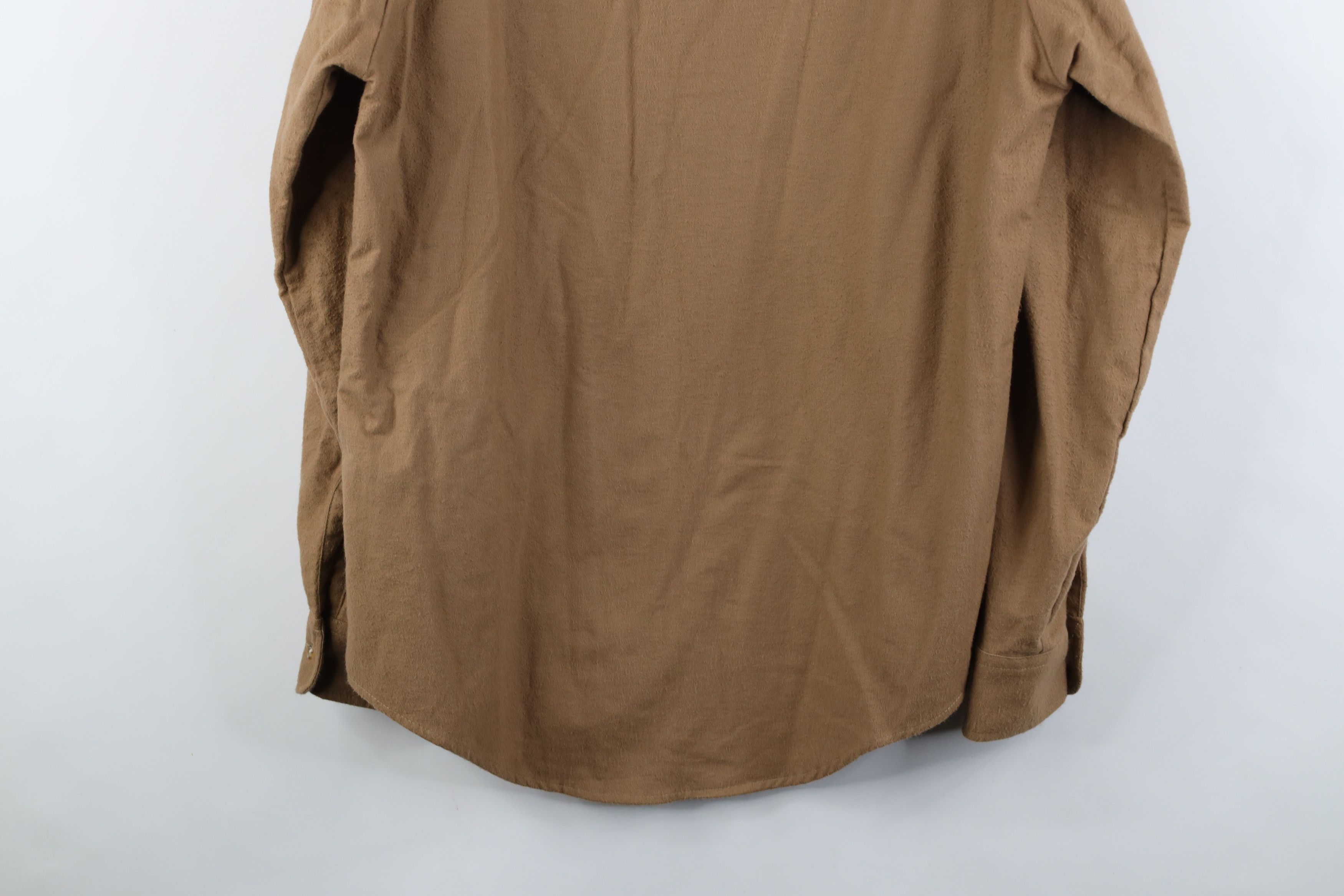 Vintage Vintage 90s Streetwear Chamois Cloth Button Shirt Brown Size US M / EU 48-50 / 2 - 12 Thumbnail