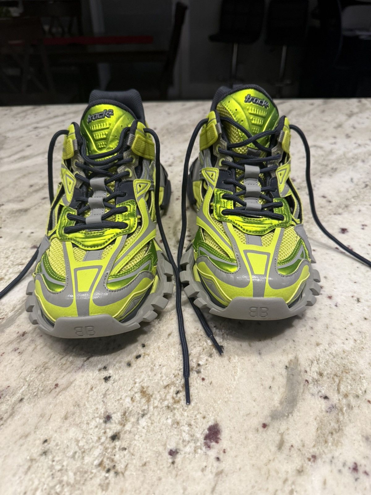 Balenciaga Balenciaga Track Trainer / Track Sneaker Neon Yellow Size US 10 / EU 43 - 1 Thumbnail