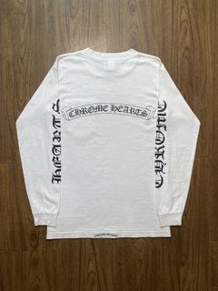 Chrome Hearts Neck Letters White/Blue Longsleeve T - Shirt – Has a