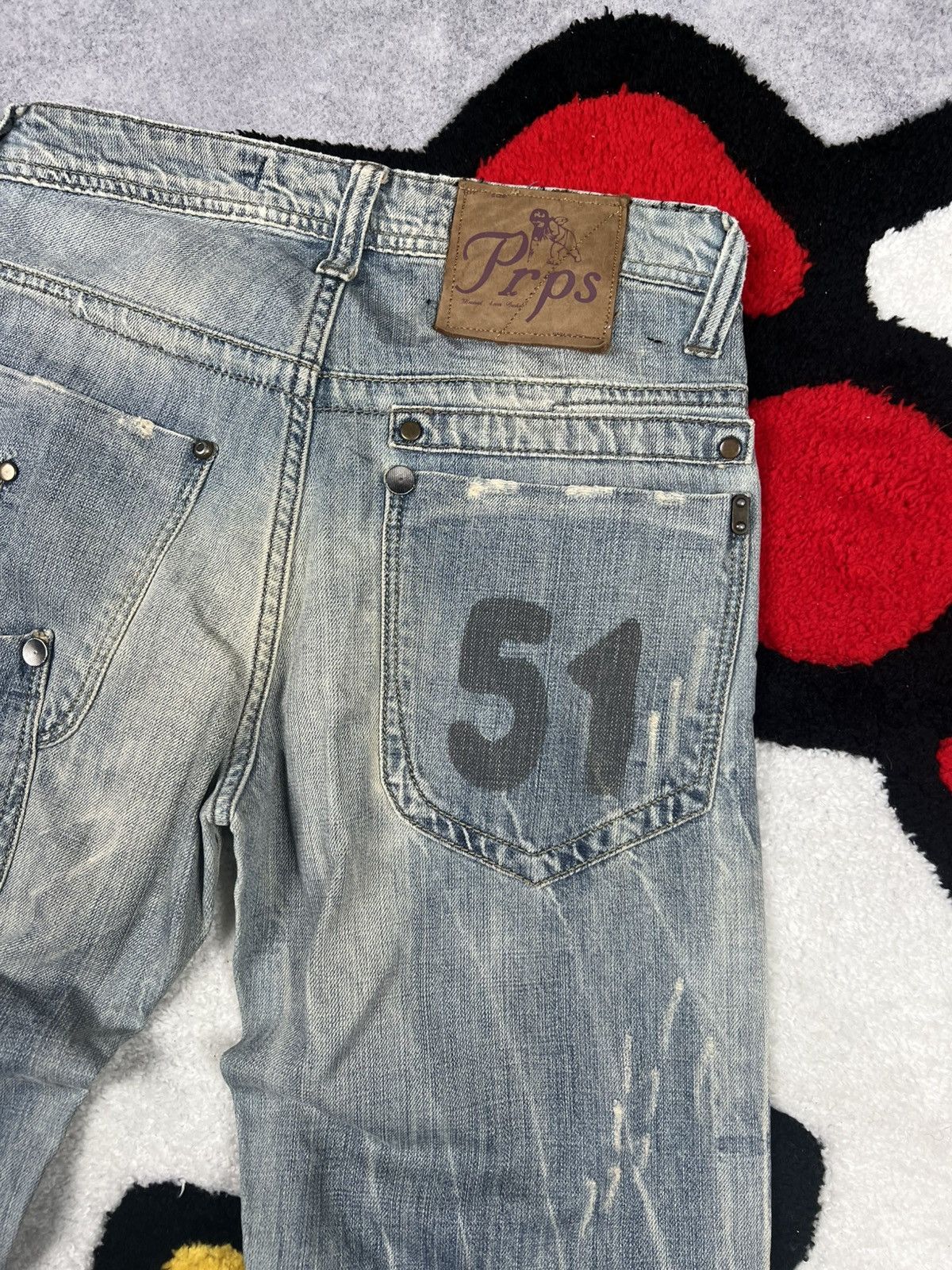 Japanese Brand Vintage Japanese Junya Watanabe GOA Style Denim Y2K Jeans Size US 30 / EU 46 - 17 Thumbnail